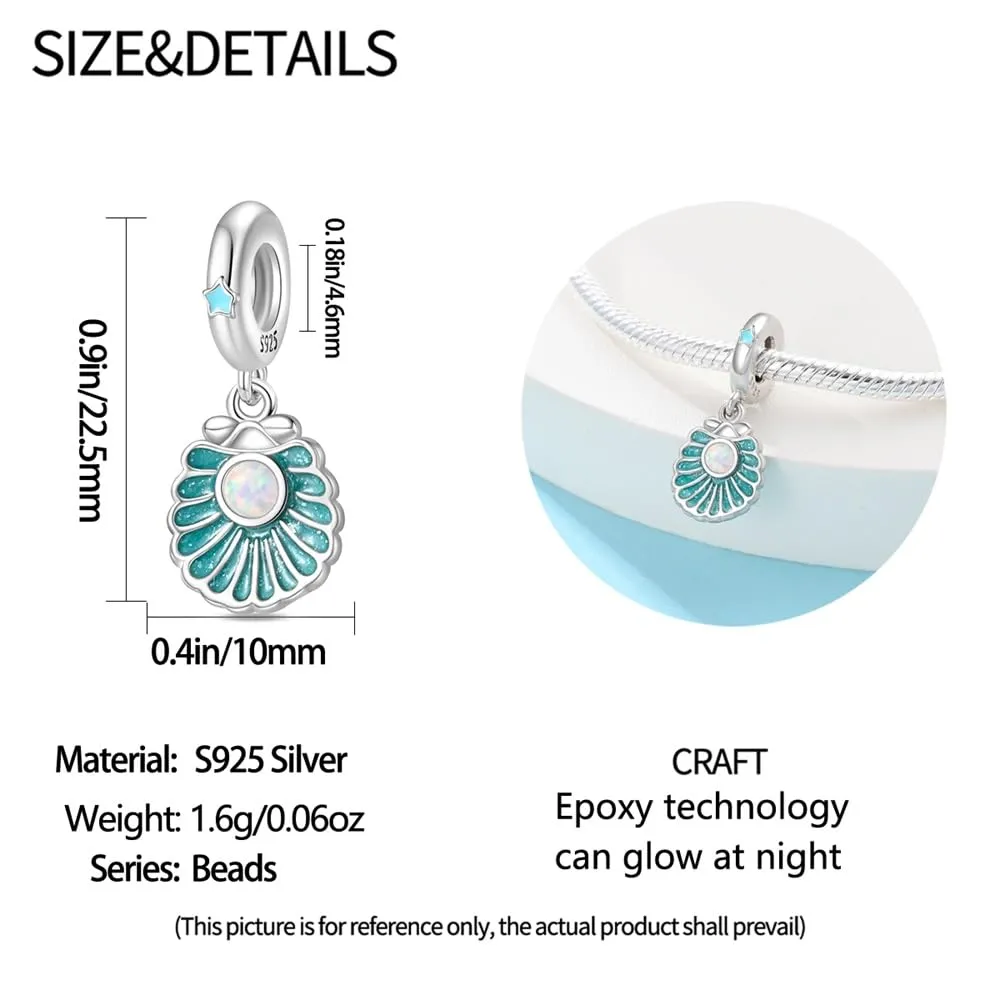 KUNSIR Ciondolo Argento Sterling 925 con Cubic Zirconia per Braccialetti e Collane Europei - immagine 5