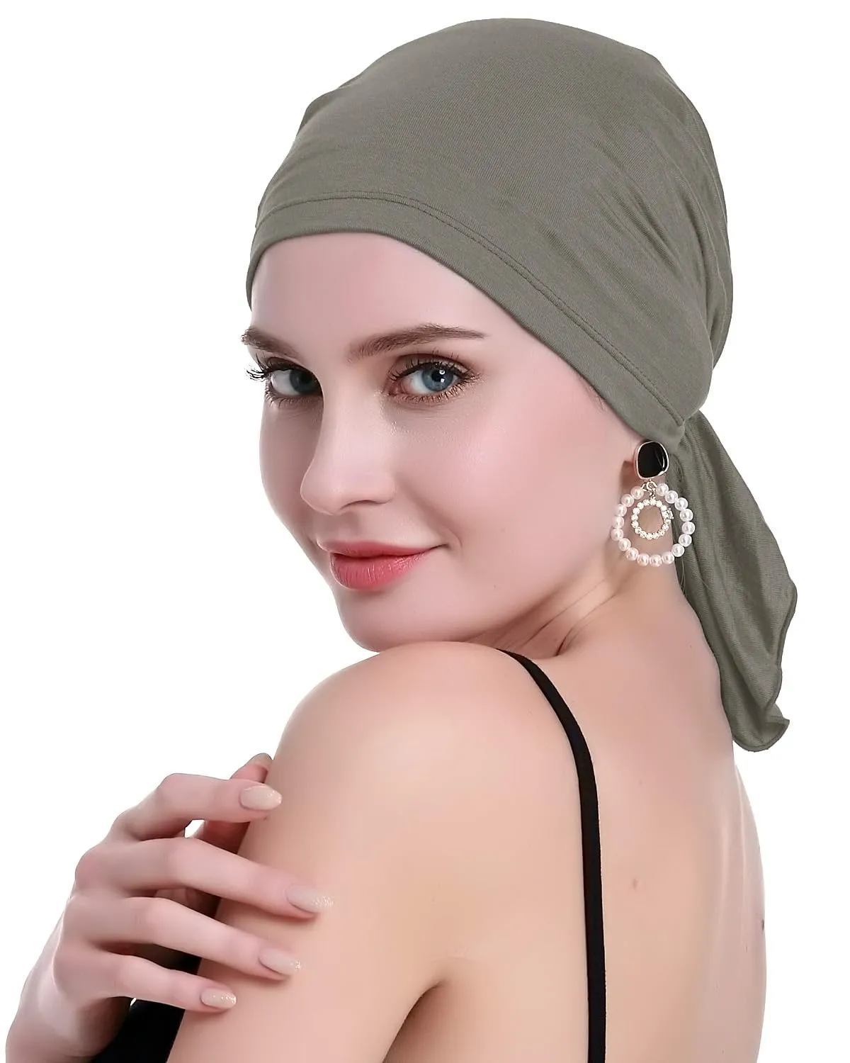 osvyo Foulard in Bambù per Donne, Verde Oliva Scuro, Taglia Unica - immagine 5