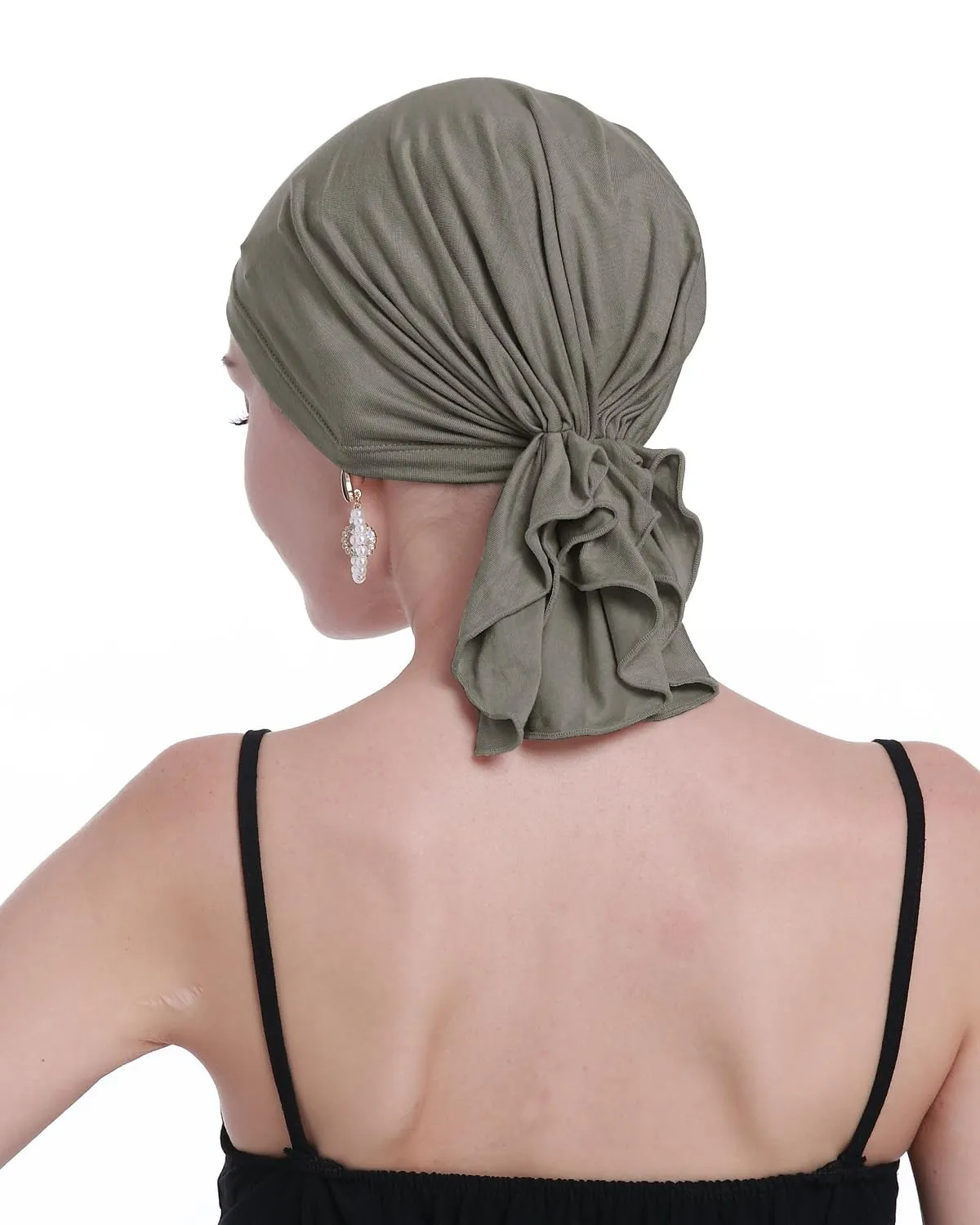 osvyo Foulard in Bambù per Donne, Verde Oliva Scuro, Taglia Unica - immagine 6