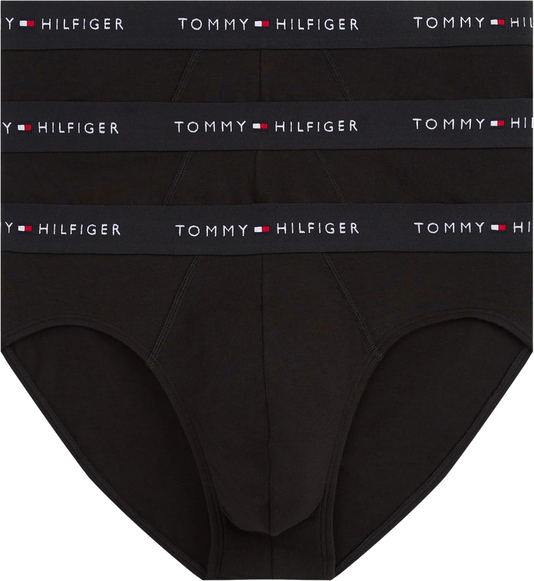 Tommy Hilfiger Uomo Slip Hipster, Pack da 3, Nero, L - immagine 1