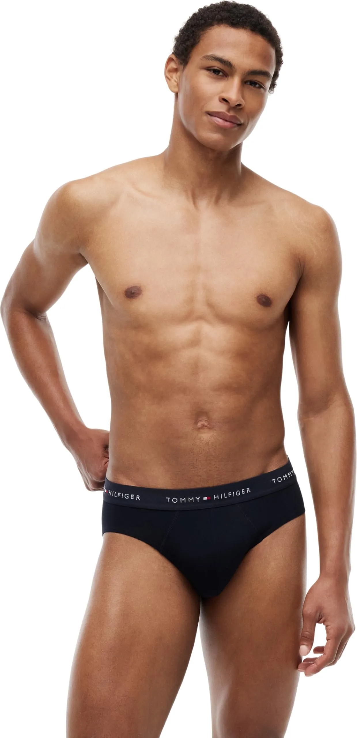 Tommy Hilfiger Uomo Slip Hipster, Confezione da 3, Multicolore (Sky/Primary Red/White), M - immagine 3