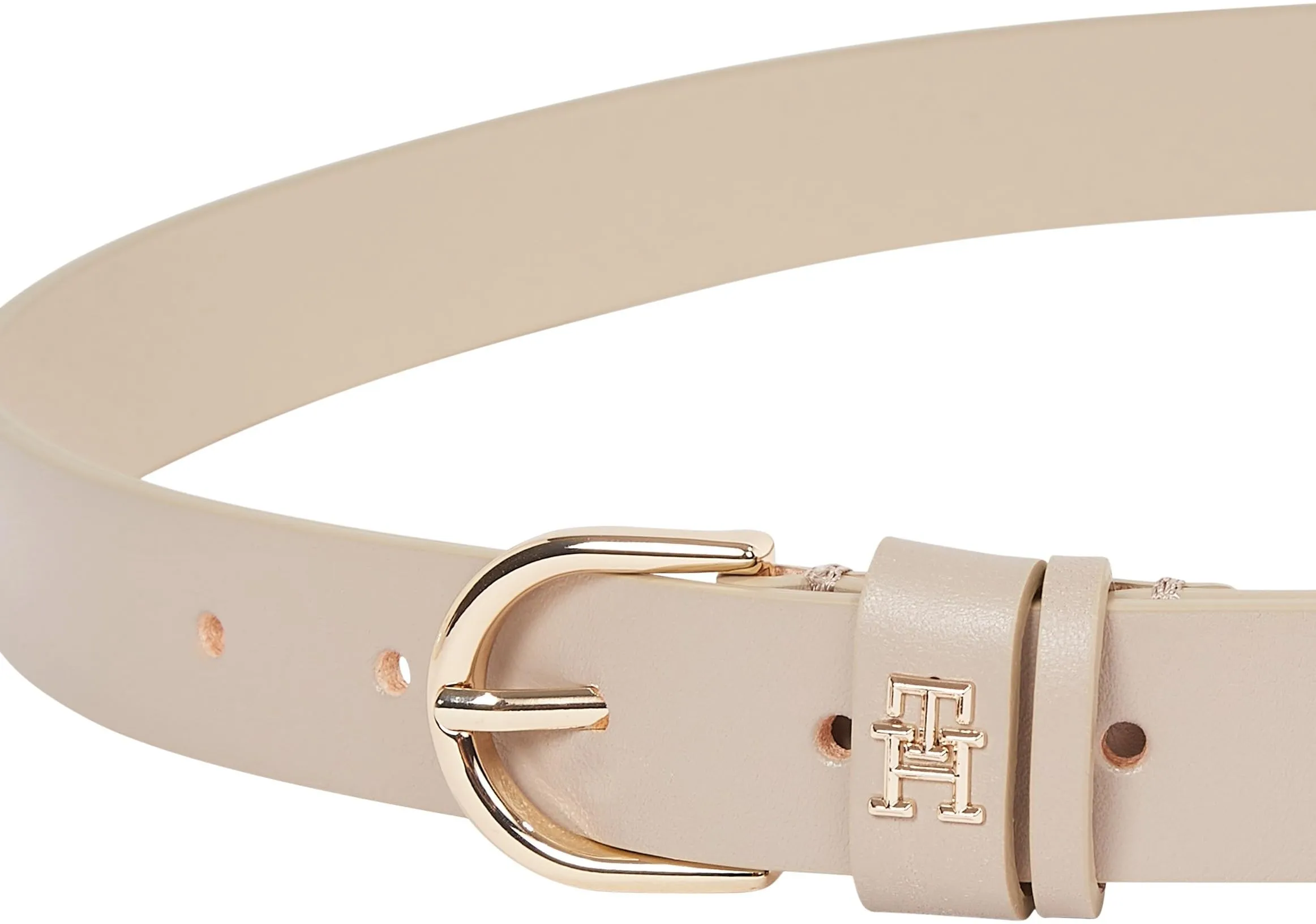 Tommy Hilfiger Essential Effortless Cintura in Pelle Donna, 2,5 cm, Beige Sandalwood, 80 cm - immagine 3