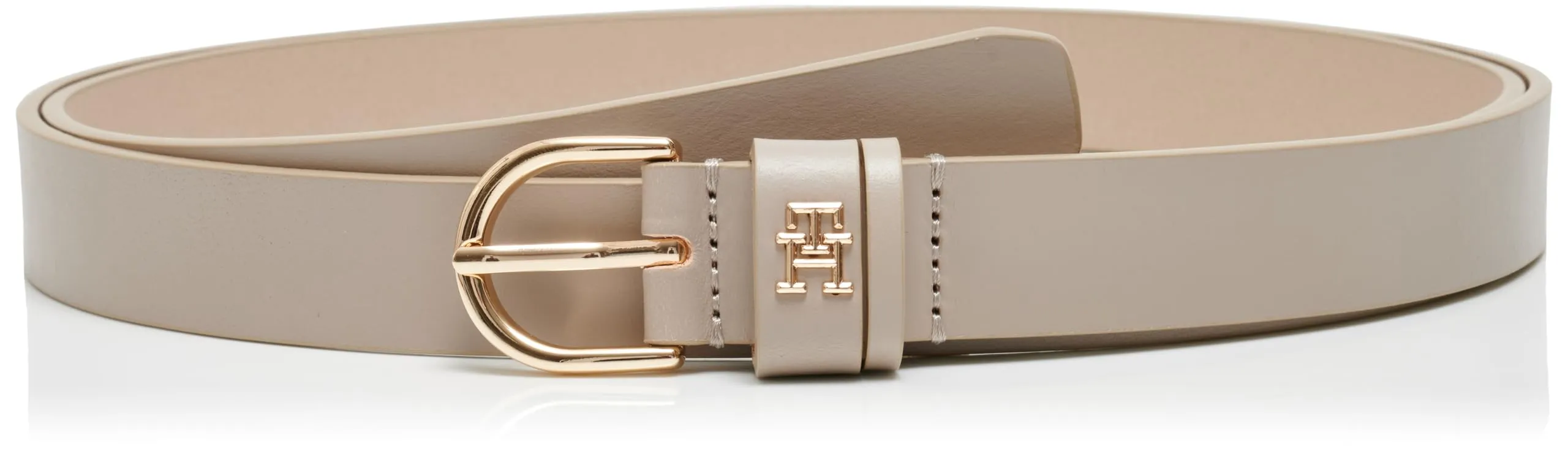 Tommy Hilfiger Essential Effortless Leather Belt, 2.5 cm, Beige Sandalwood, 135 cm - immagine 1