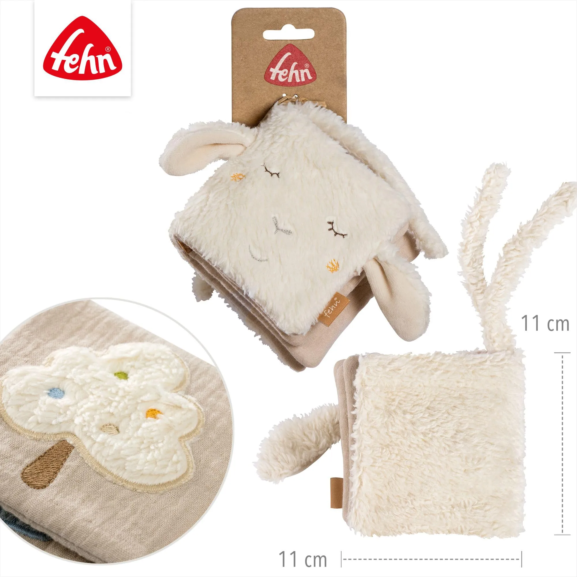 Fehn Libro in Tessuto Pecora - 11 x 11 cm - immagine 4