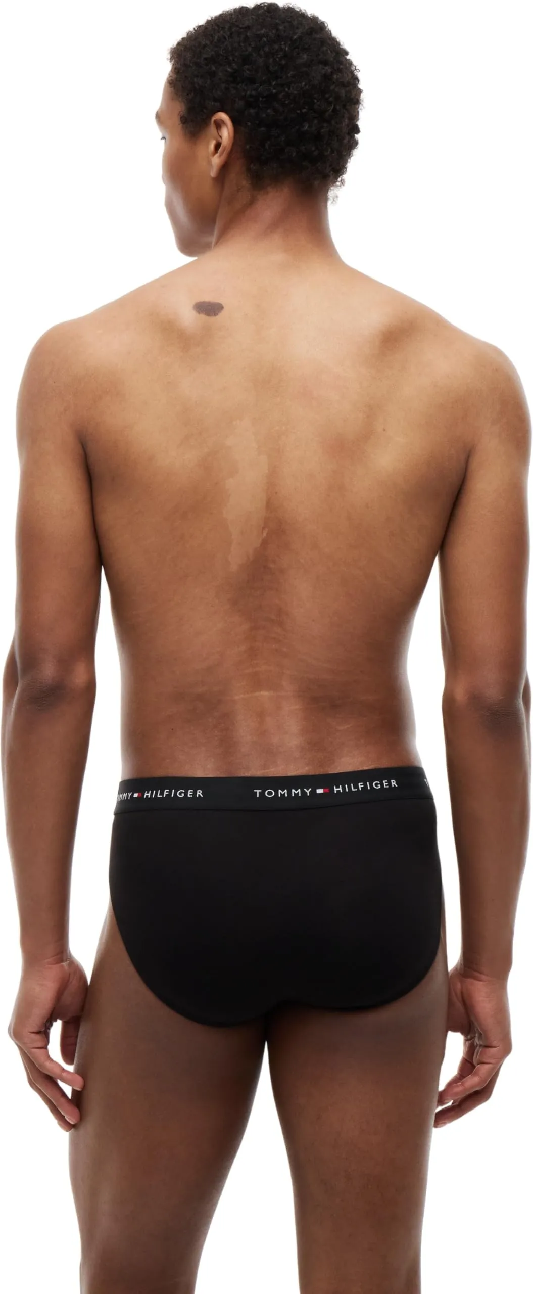 Tommy Hilfiger Slip Hipster Pack of 3, Multicolore (Mid HTHR/Blck/TH Wht), M - immagine 2