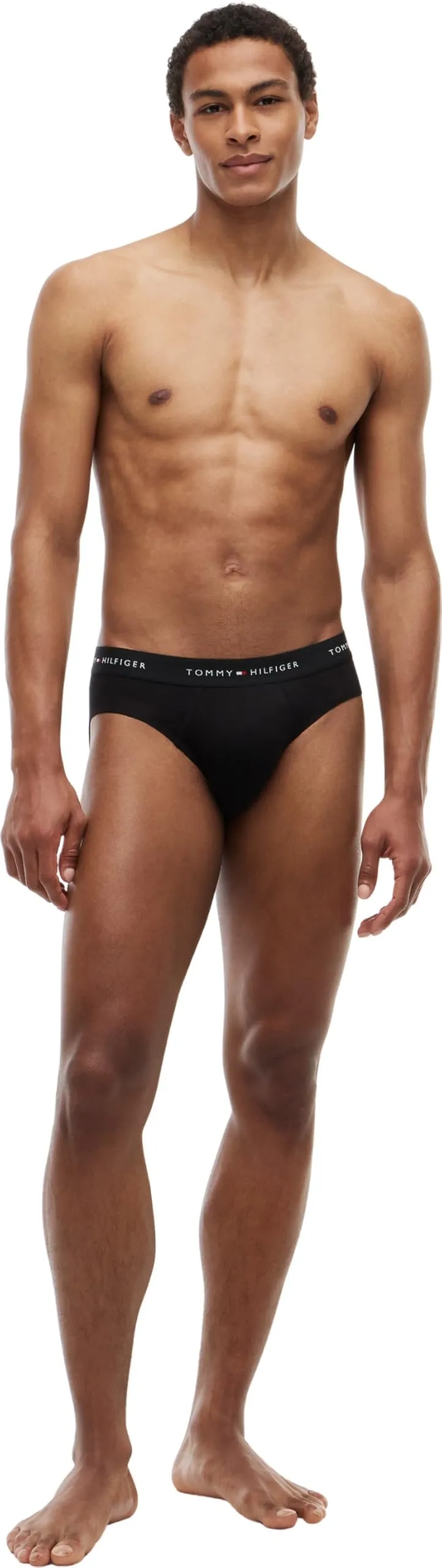 Tommy Hilfiger Slip Hipster Pack of 3, Multicolore (Mid HTHR/Blck/TH Wht), M - immagine 5