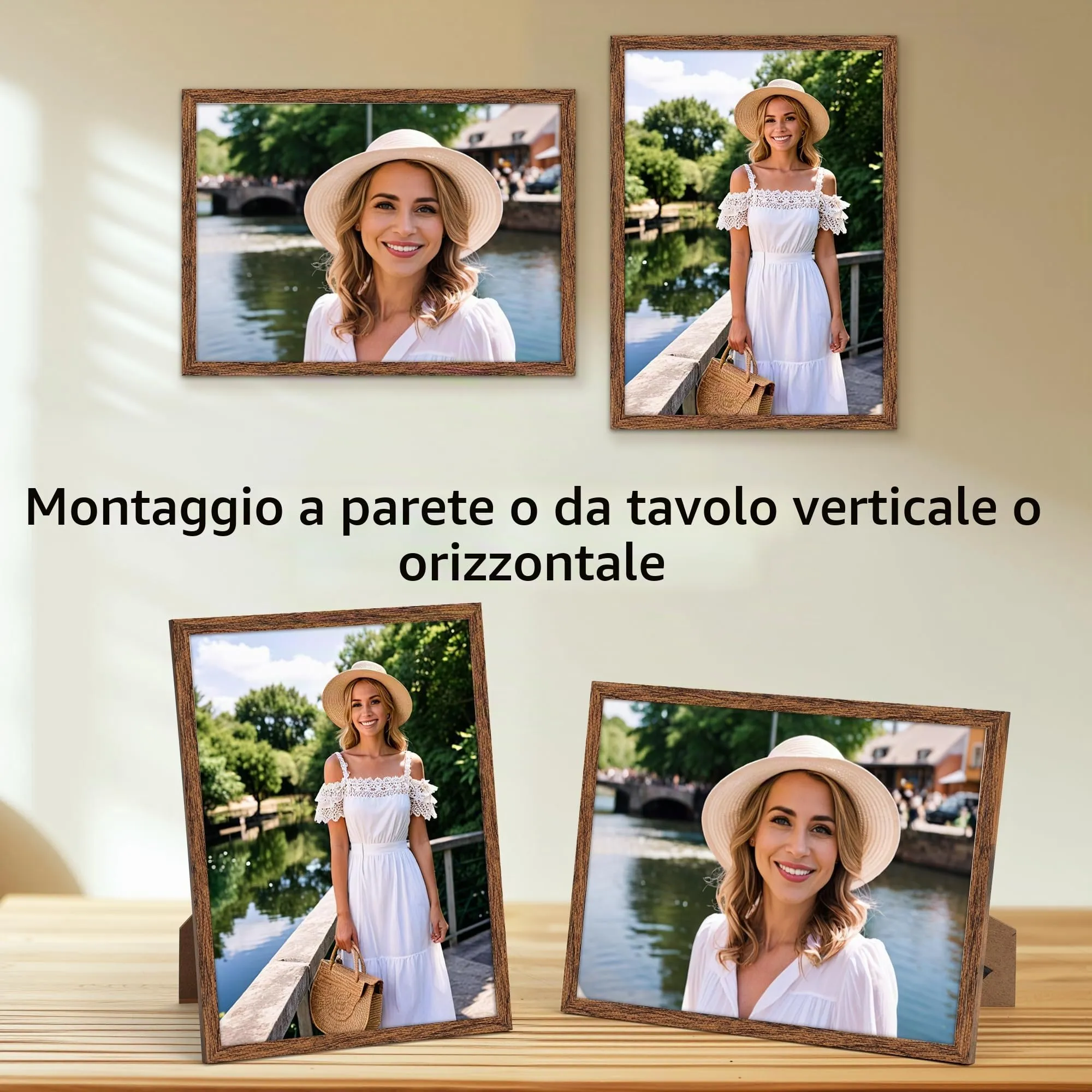 Giftgarden Cornice A4 Marrone in PVC, 1 Pezzo - immagine 5