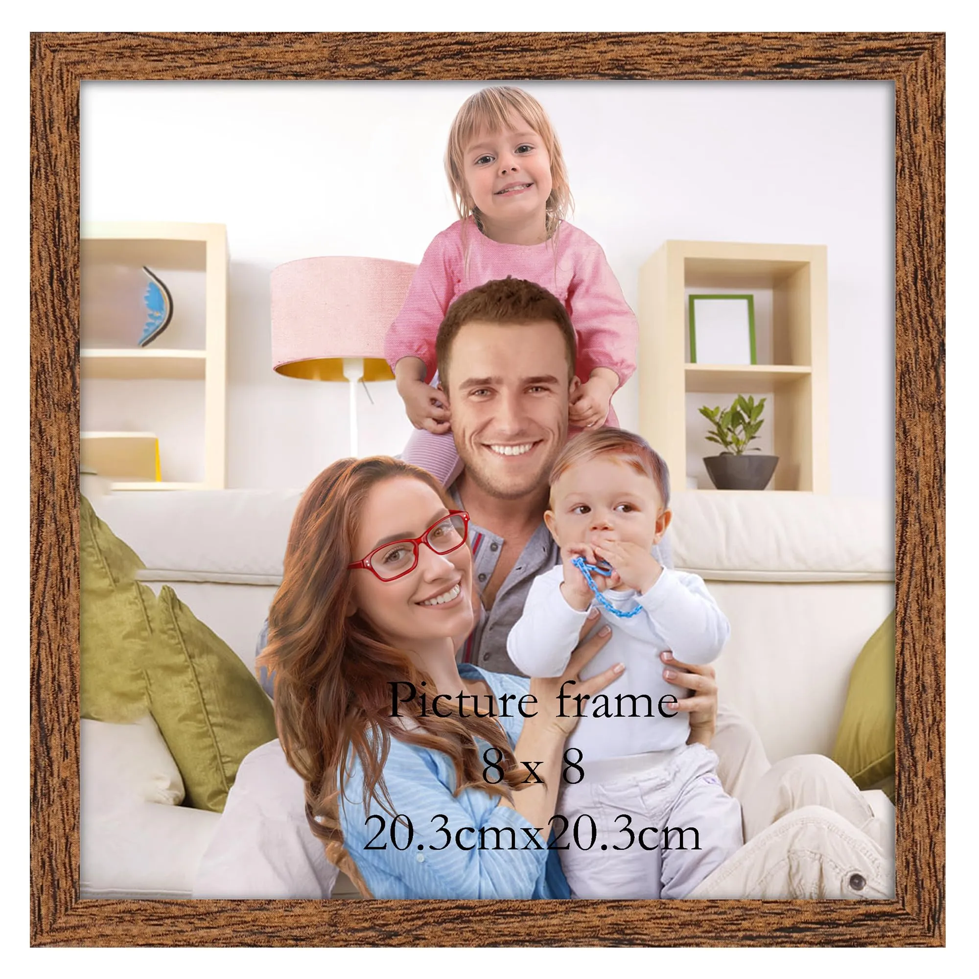 Giftgarden Cornice in PVC Marrone 20x20cm, 1 Pezzo - immagine 1