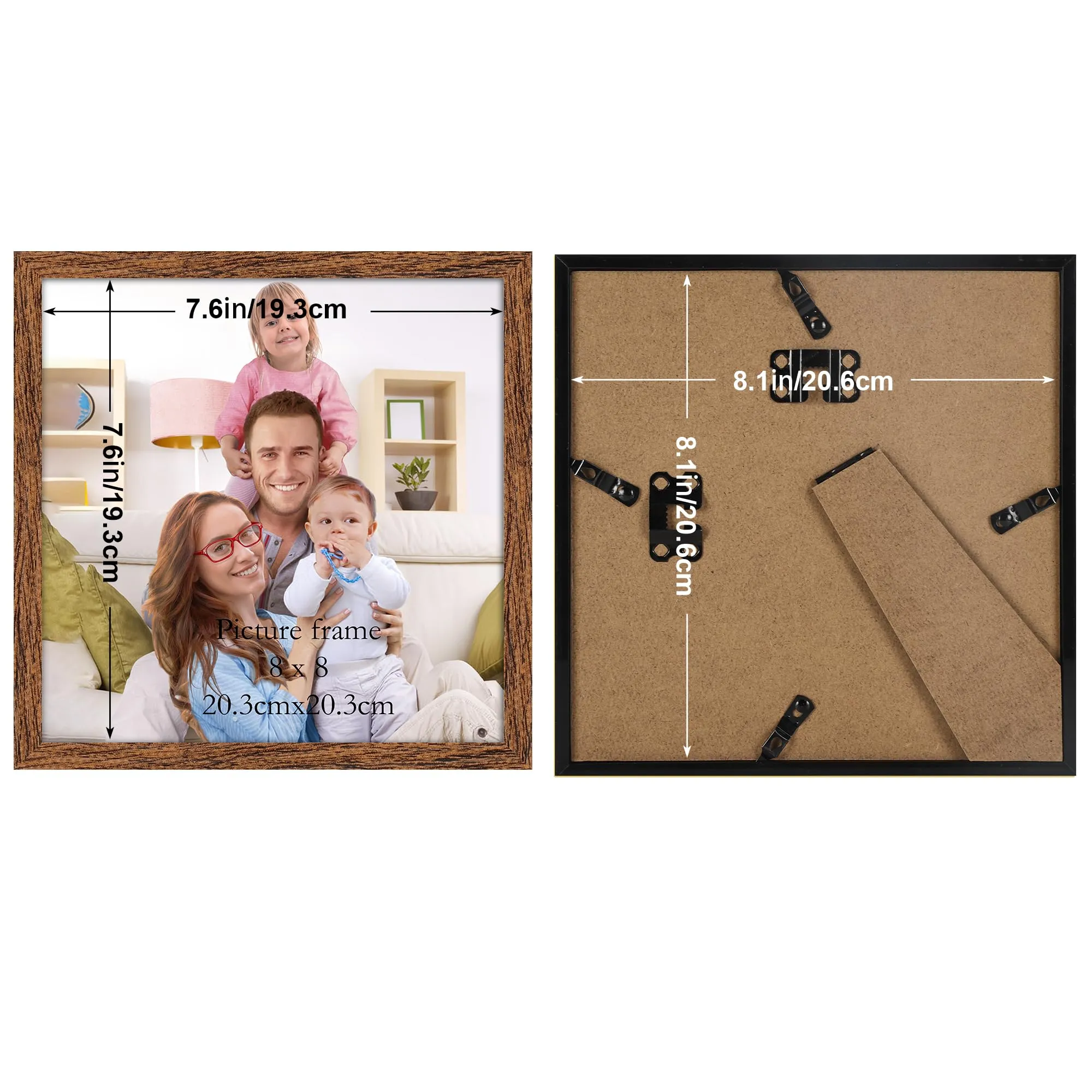 Giftgarden Cornice in PVC Marrone 20x20cm, 1 Pezzo - immagine 2