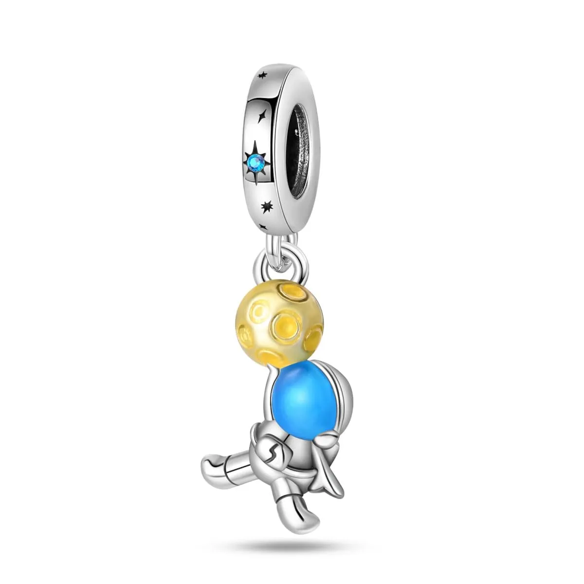 Pandach Bead Charm in Argento Sterling 925 con Cubic Zirconia per Braccialetti e Collane Europei - immagine 1
