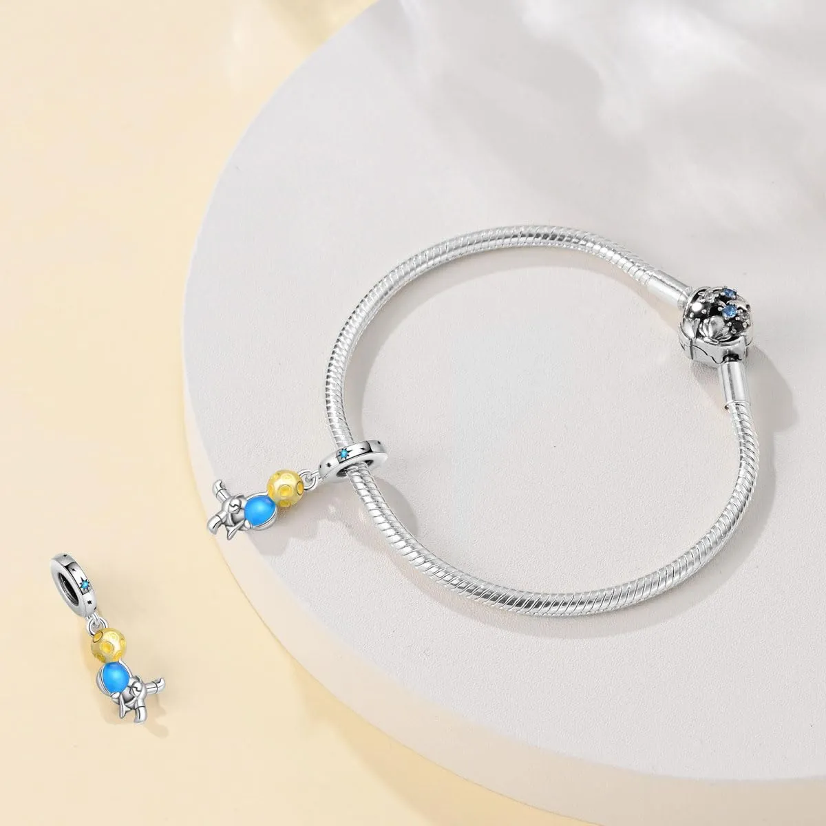 Pandach Bead Charm in Argento Sterling 925 con Cubic Zirconia per Braccialetti e Collane Europei - immagine 3