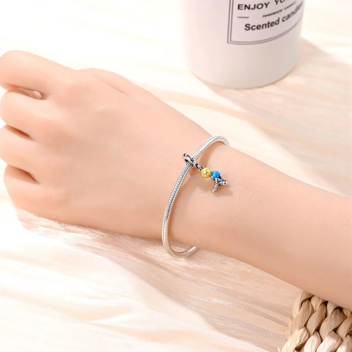 Pandach Bead Charm in Argento Sterling 925 con Cubic Zirconia per Braccialetti e Collane Europei - immagine 4