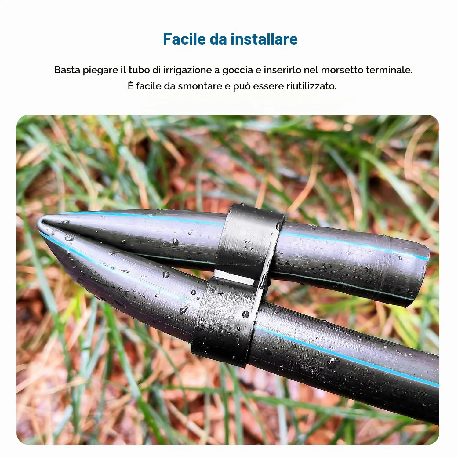 VooGenzek Raccordi per Irrigazione a Goccia 16mm, Chiusure Terminali per Tubo Antigoccia, 30 Pezzi - immagine 5
