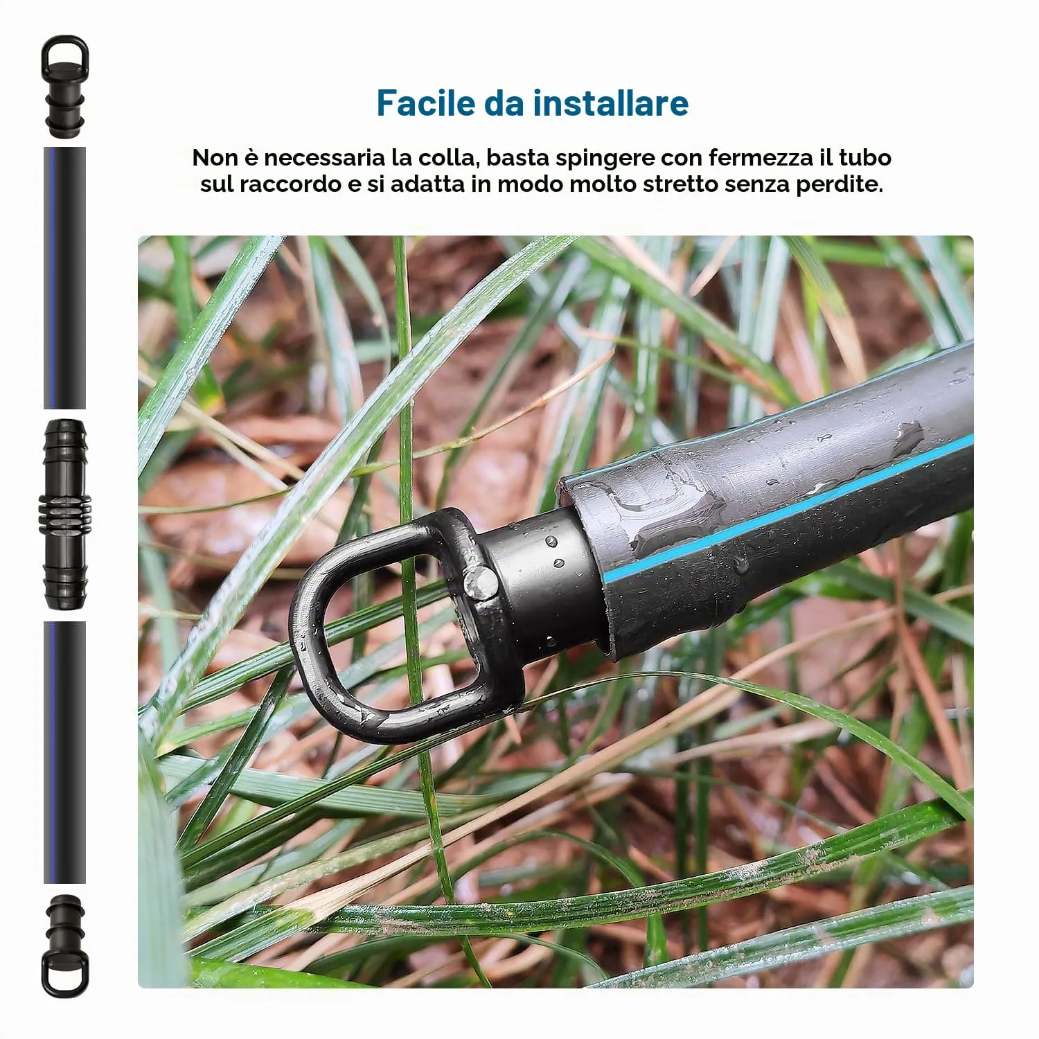 VooGenzek Raccordi Irrigazione 16mm, Adattatore a Terminali Goccia, 40 Pezzi - immagine 5