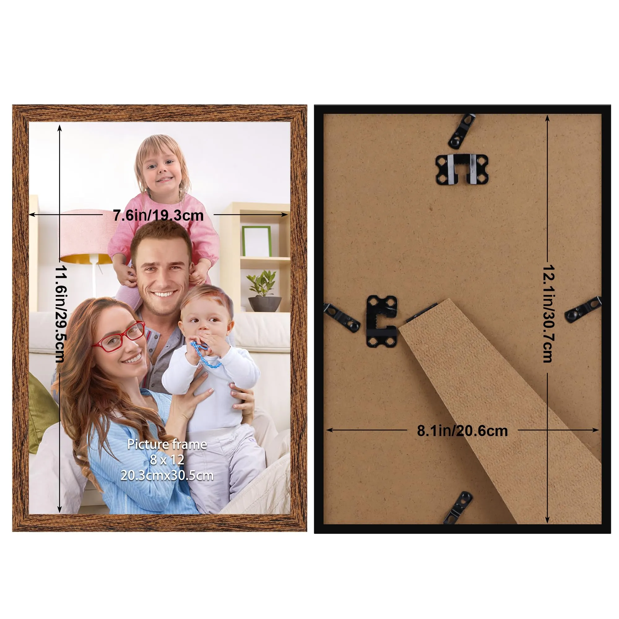 Giftgarden Cornice in PVC 20x30cm, Marrone, 1 Pezzo - immagine 2
