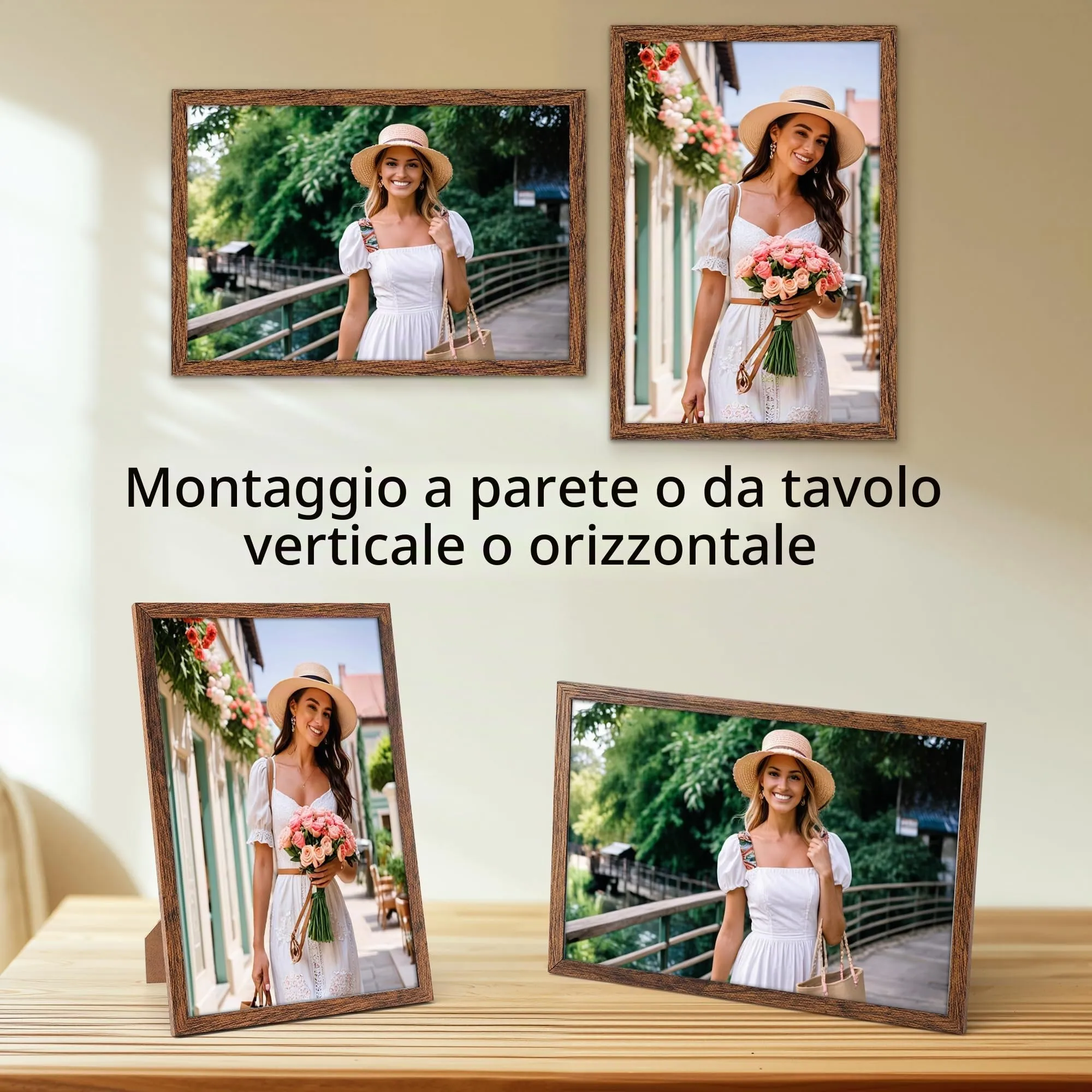 Giftgarden Cornice in PVC 20x30cm, Marrone, 1 Pezzo - immagine 4