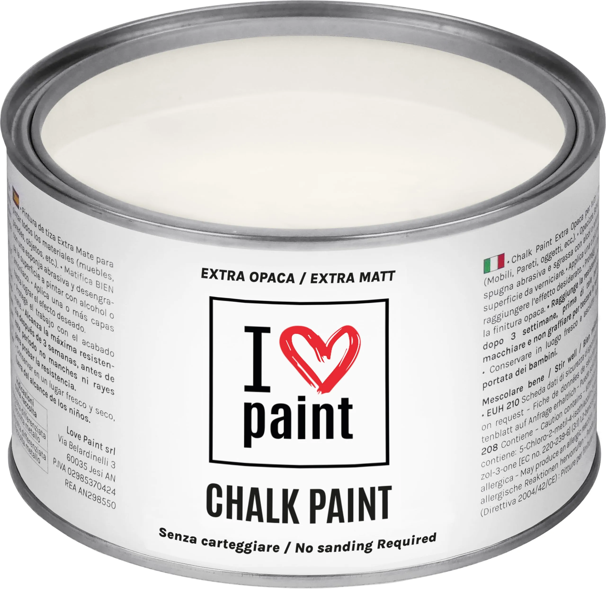 I LOVE paint Chalk Paint Bianco Antico 375 ml - immagine 1