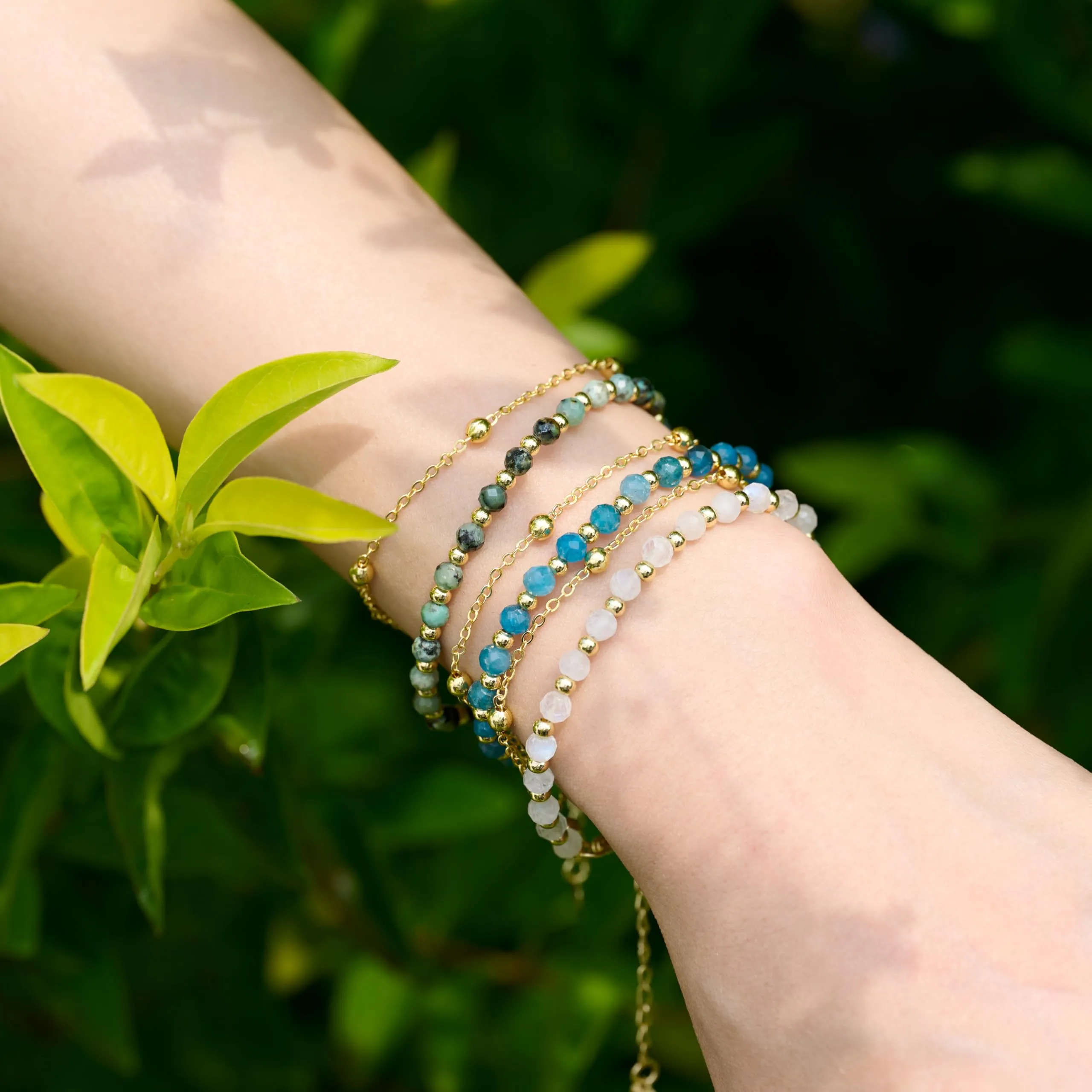 Farfume Bracciale in Apatite e Pietre Naturali da 4mm per Donna - immagine 7