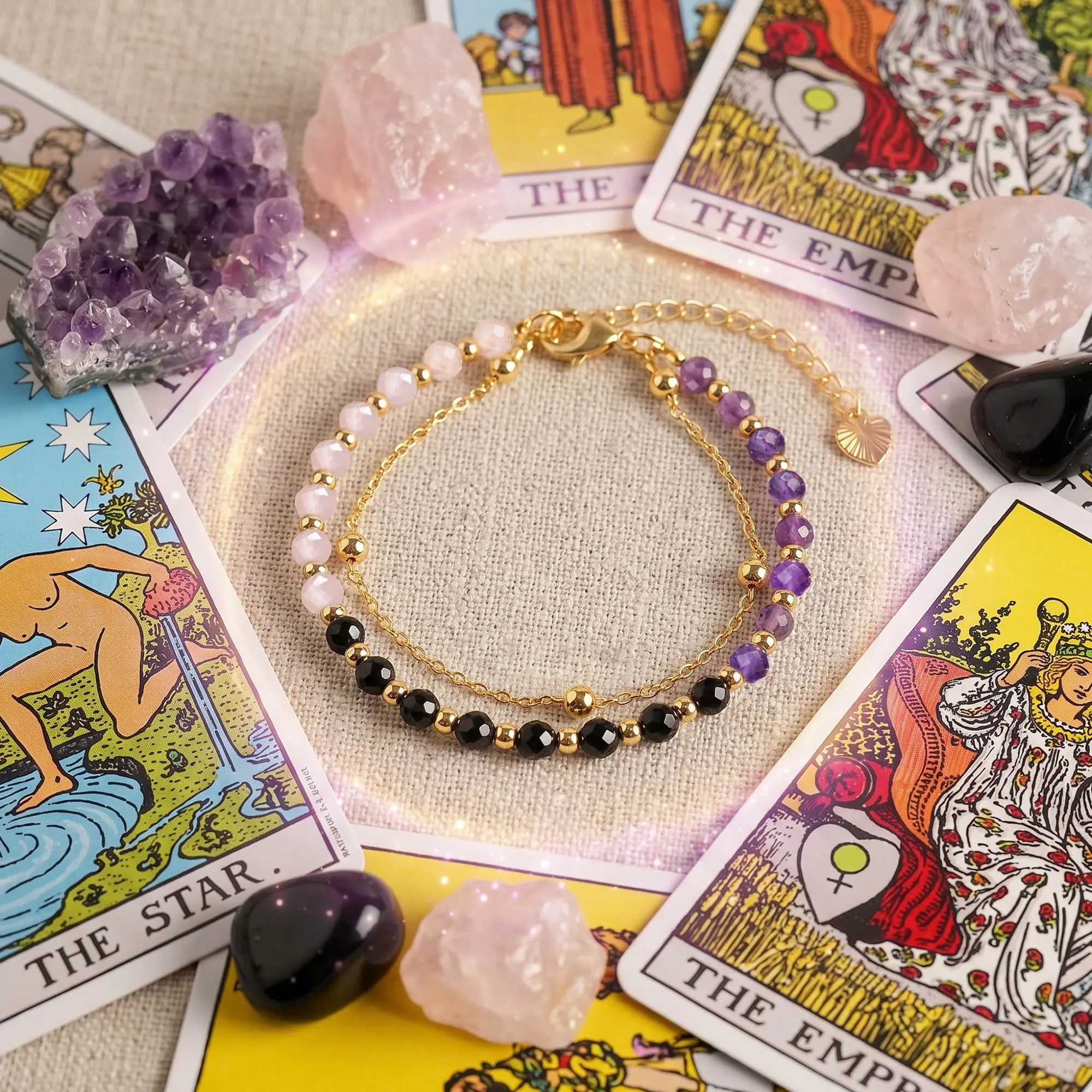 Farfume Tranquillità Interiore Bracciale in Pietre Naturali da 4mm per Donna - immagine 5