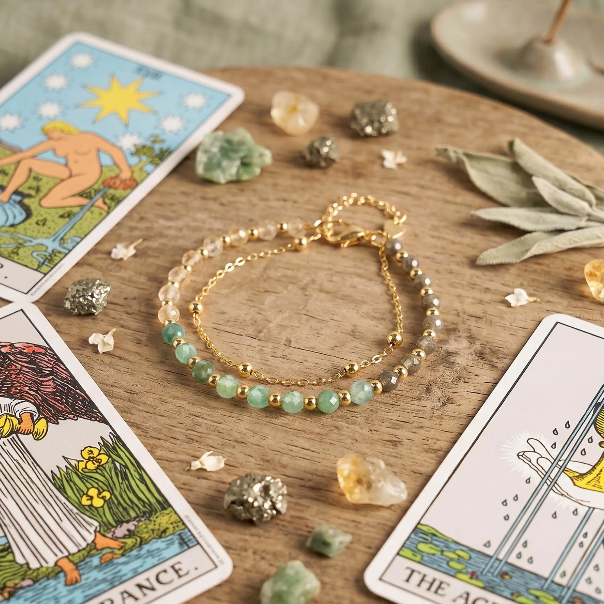 Farfume Successo Finanziario - Abbondanza e Prosperità Bracciale in Pietre Naturali da 4mm per Donna - immagine 4