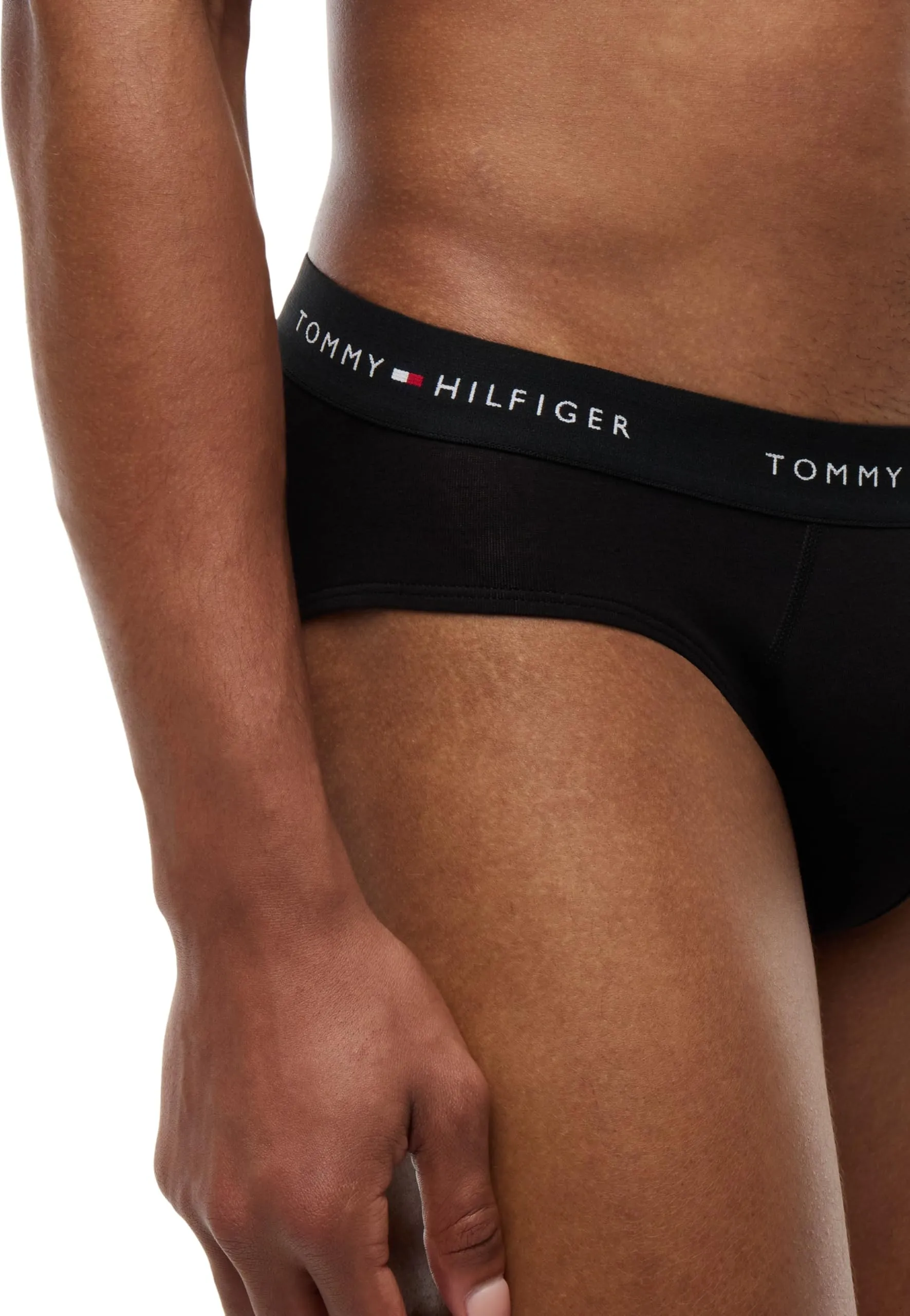Tommy Hilfiger Uomo Slip Hipster Pack da 3, Multicolore (Mid HTHR/Blck/TH Wht), XXL - immagine 4