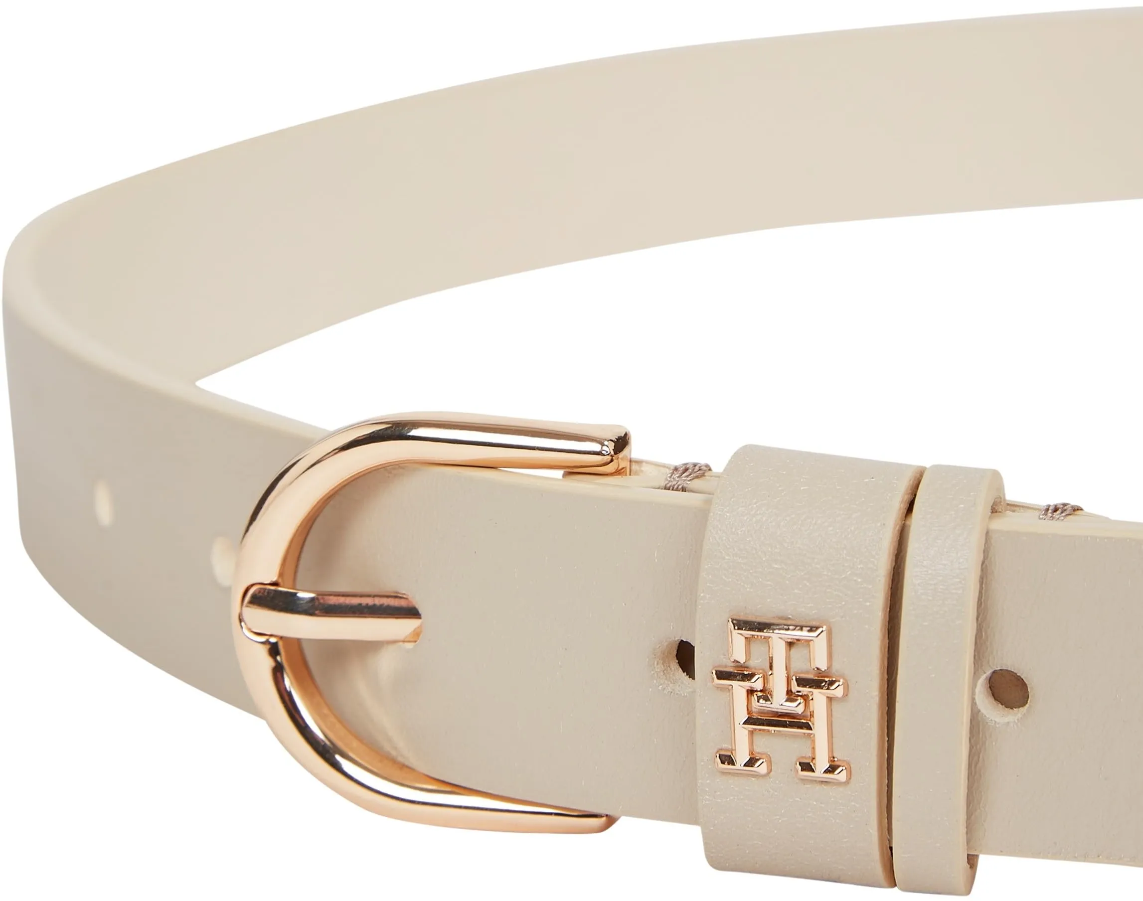 Tommy Hilfiger Donna Cintura Essential Effortless, Pelle, Beige (Sugarcane), 2.5 cm, 75 cm - immagine 4