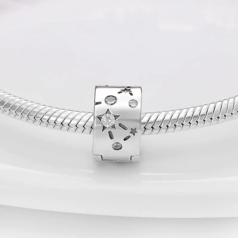 Pandach Bead Charm in Argento Sterling 925 con Cubic Zirconia per Braccialetti e Collane Pandora e Europei - immagine 2
