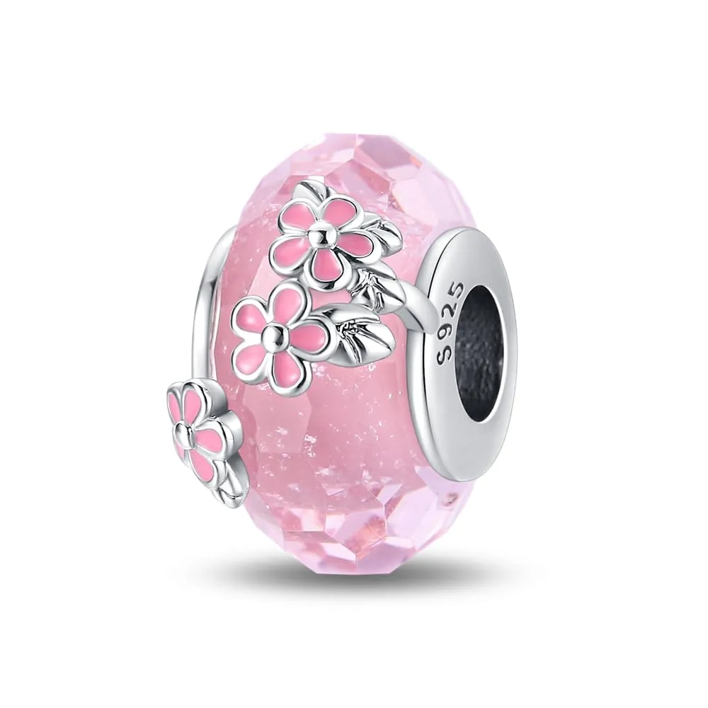 Pandach Bead Charm Ciondolo in Argento Sterling 925 con Cubic Zirconia per Braccialetti e Collane Europei - immagine 1