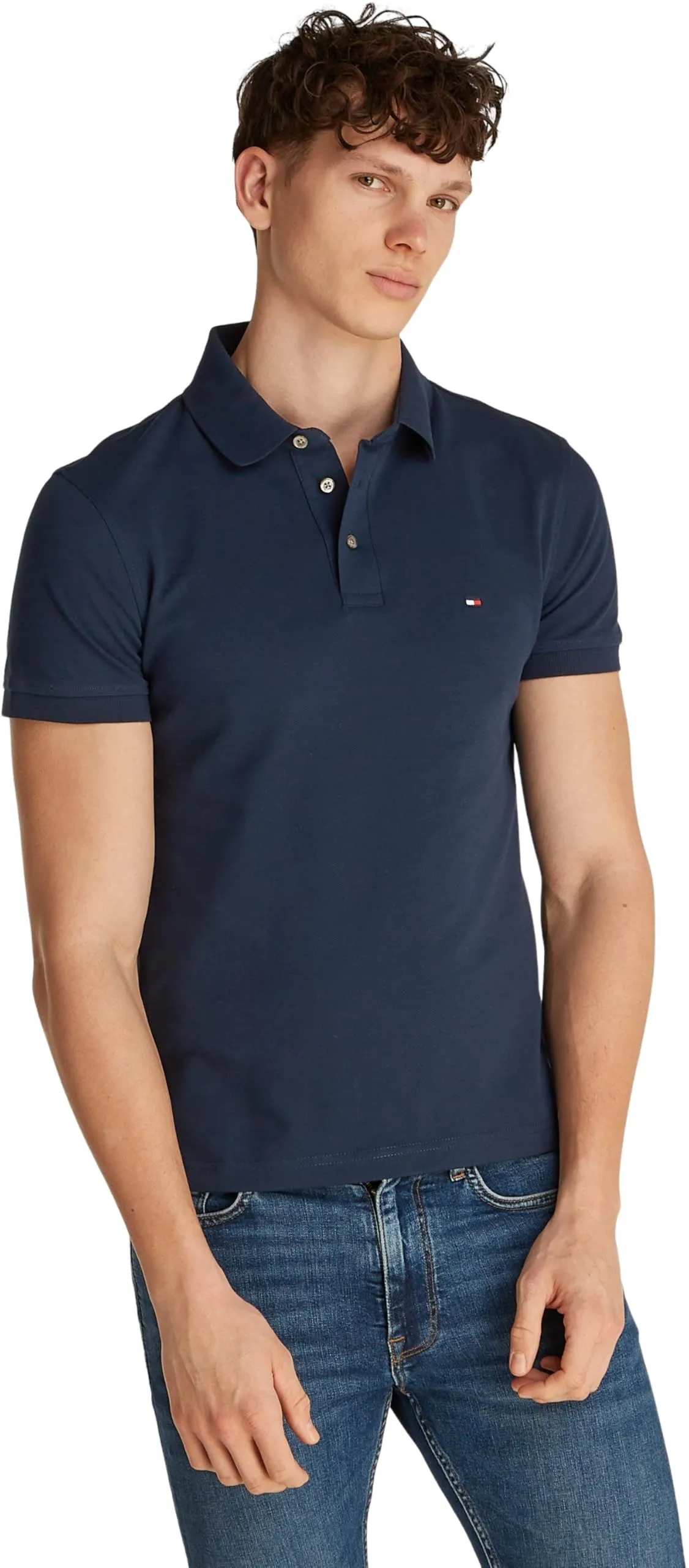 Tommy Hilfiger 1985 Slim Fit Polo Shirt, Night Sky, XS - immagine 1