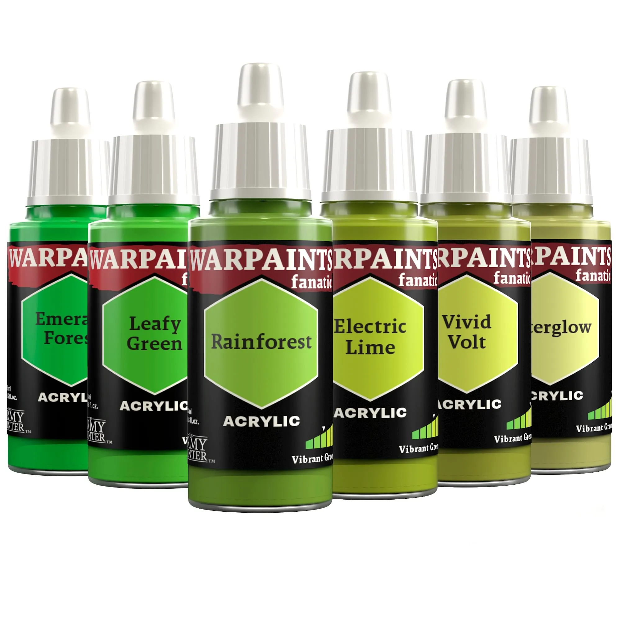 The Army Painter Warpaints Fanatic Flexible Triad: Vibrant Greens 6x18ml - immagine 1