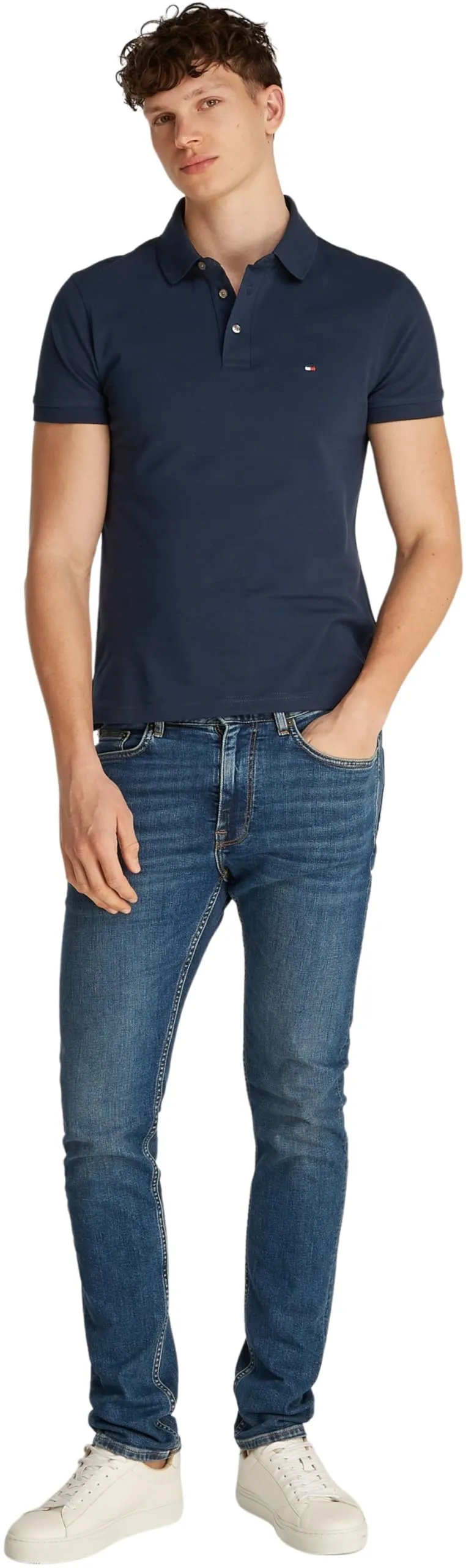 Tommy Hilfiger 1985 Slim Fit Polo Shirt, Blu (Night Sky), XXXL - immagine 5