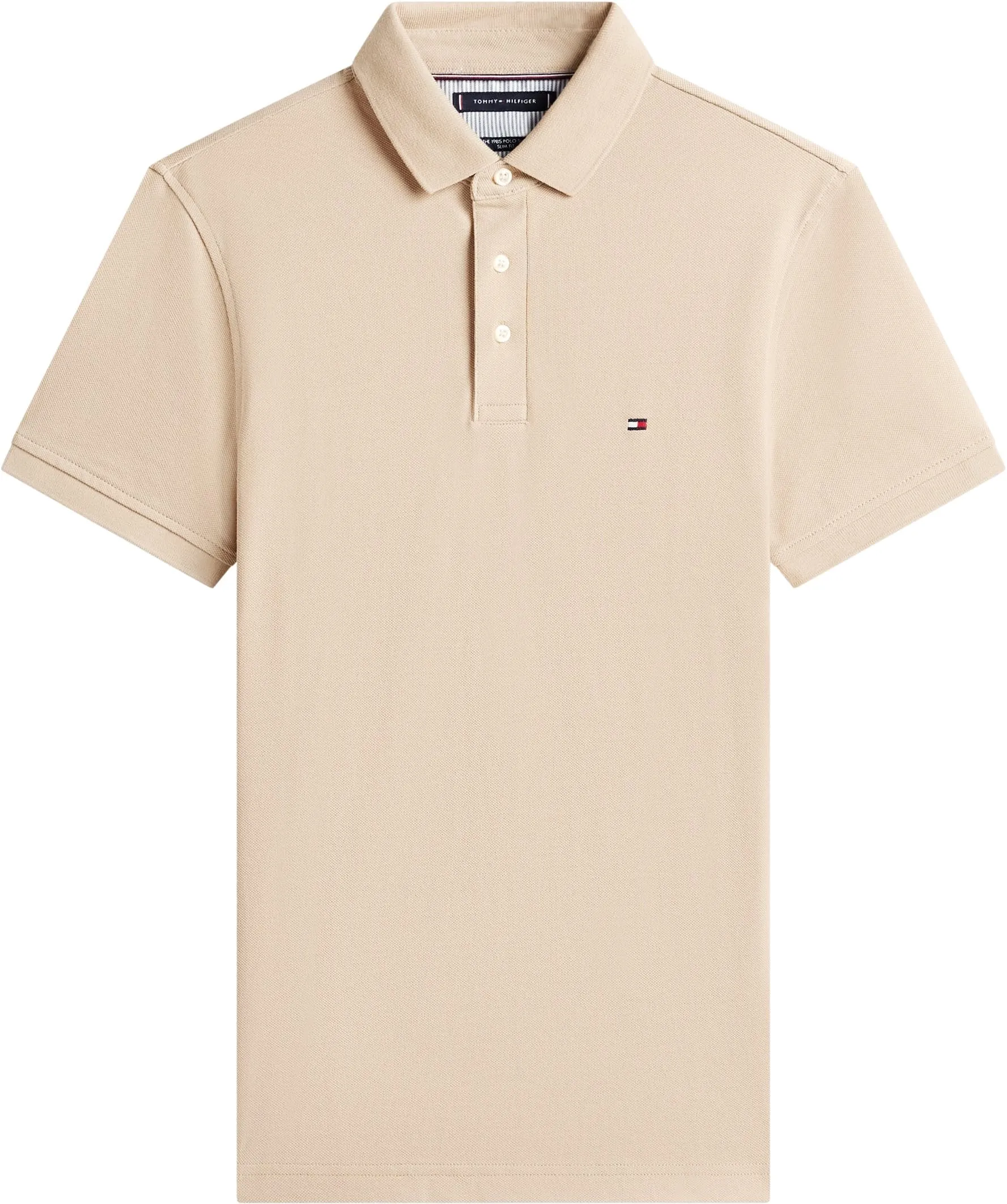 Tommy Hilfiger 1985 Slim Fit Polo Shirt, Beige Sandalwood, S - immagine 5