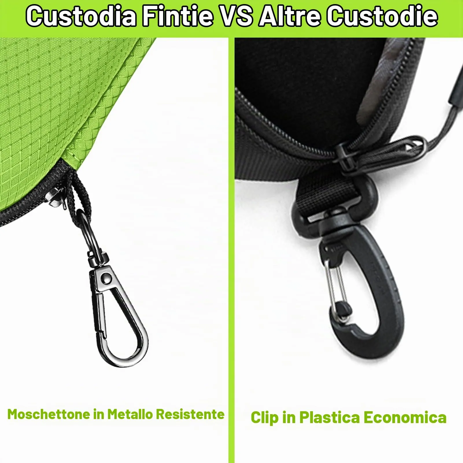 FINTIE Custodia Rigida per Occhiali da Sole e Vista Verde Smeraldo - immagine 6