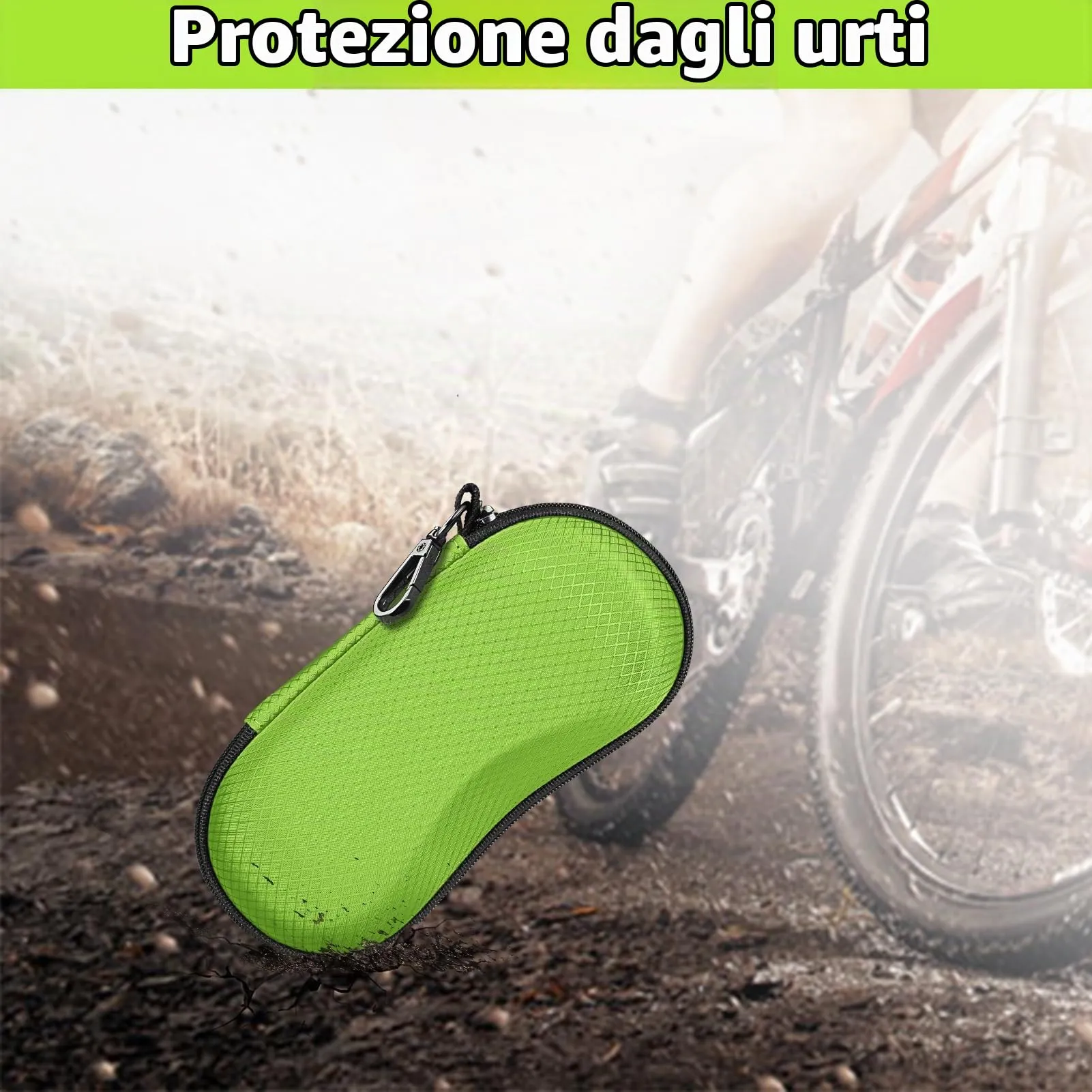 FINTIE Custodia Rigida per Occhiali da Sole e Vista Verde Smeraldo - immagine 8