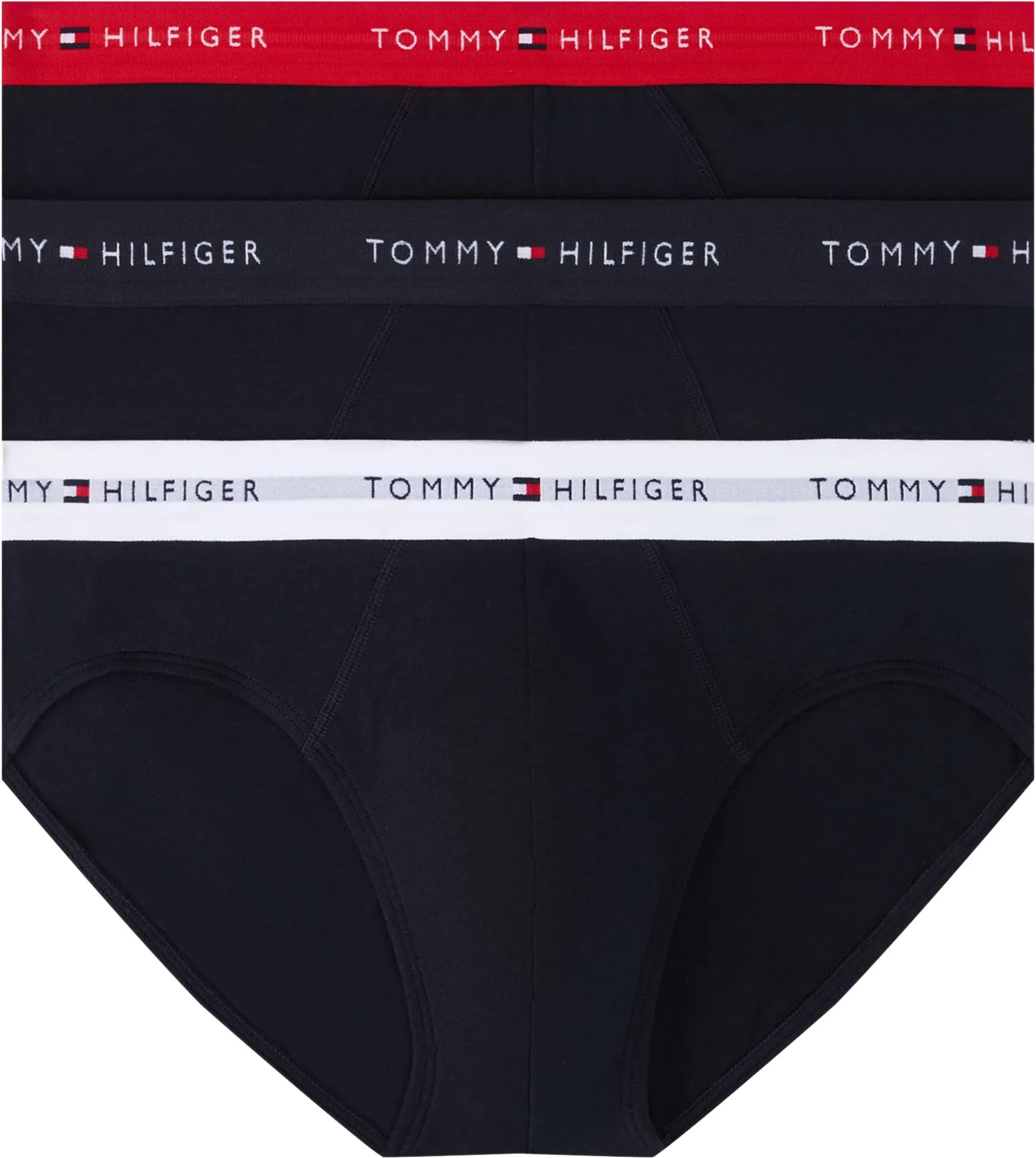 Tommy Hilfiger Men's Hipster Slips, 3 Pack, Multicolore (Sky/Primary Red/White), XXL - immagine 1