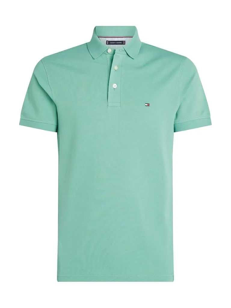 Tommy Hilfiger 1985 Slim Polo MW0MW17771, Short Sleeve, Men, Fort Green, S - immagine 4