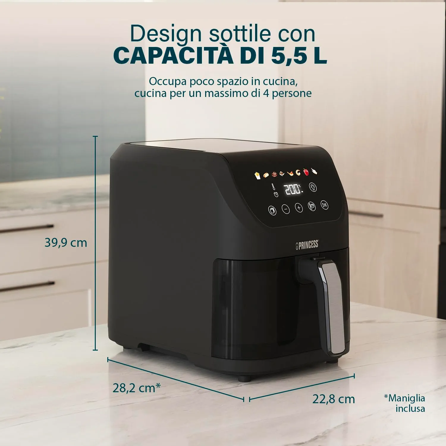 Princess Slim Airfryer 5.5 L 1500 W 182240 - immagine 2