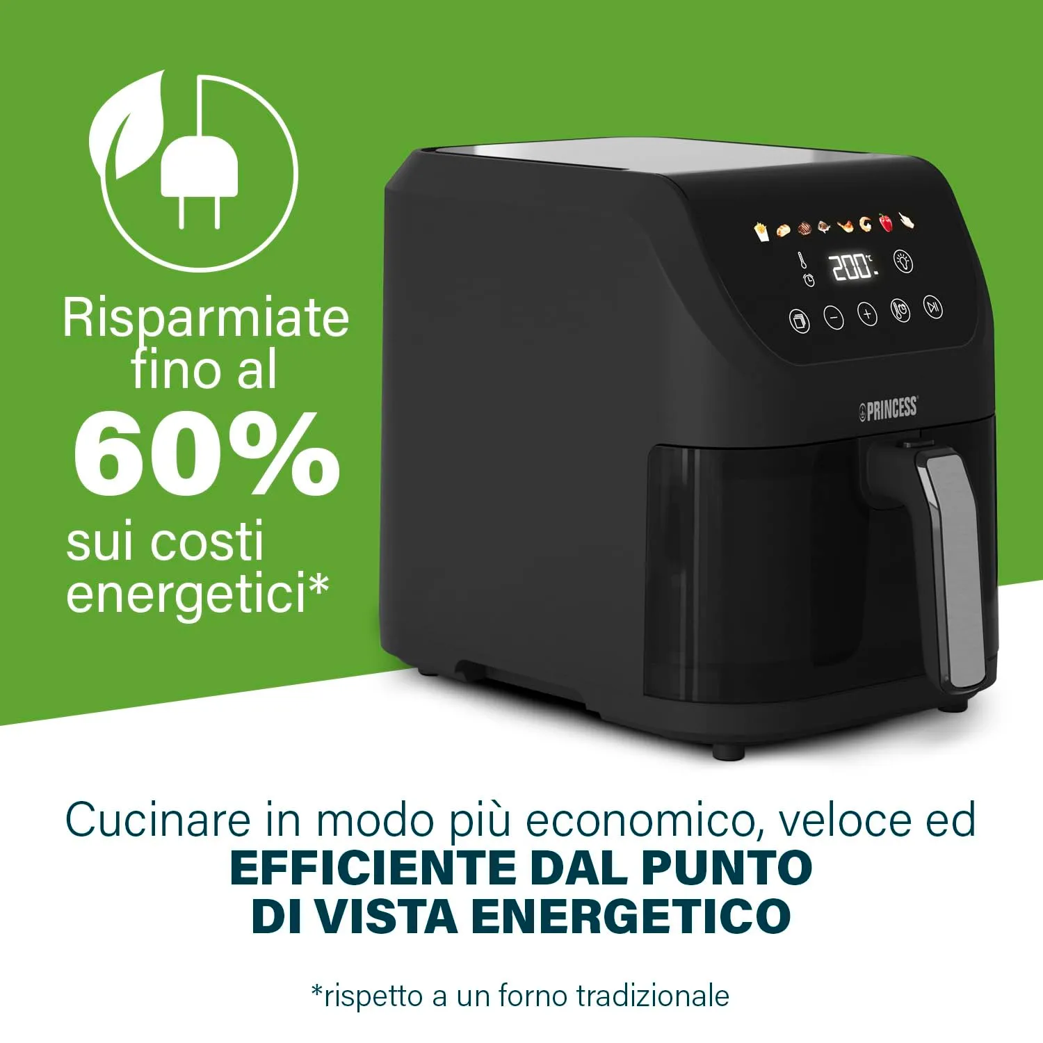 Princess Slim Airfryer 5.5 L 1500 W 182240 - immagine 4