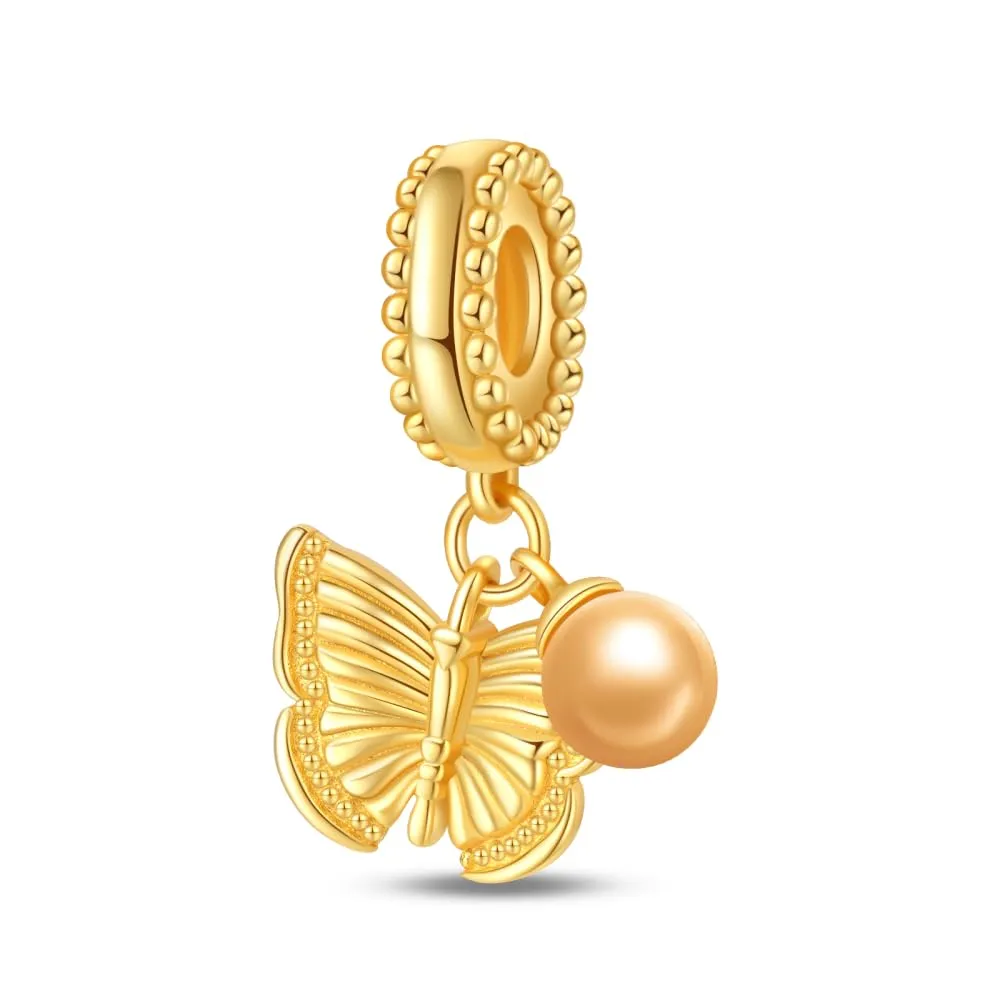 Pandach Bead Charm Ciondolo Argento Sterling 925 con Cubic Zirconia per Braccialetti e Collane Europei - immagine 1