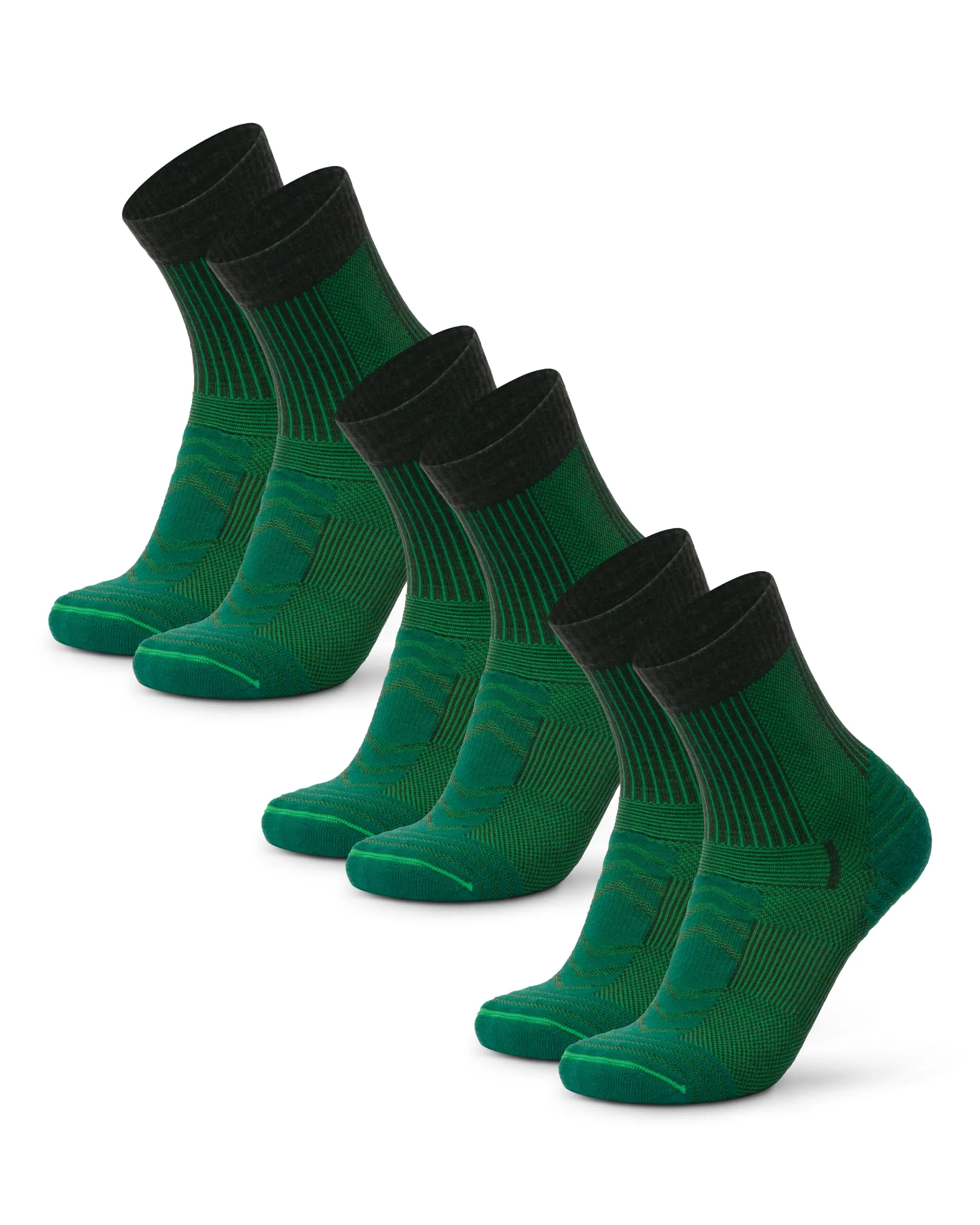 Danish Endurance Calze Trekking Leggere in Lana Merino, 3 Paia, Verde, 39-42 - immagine 1