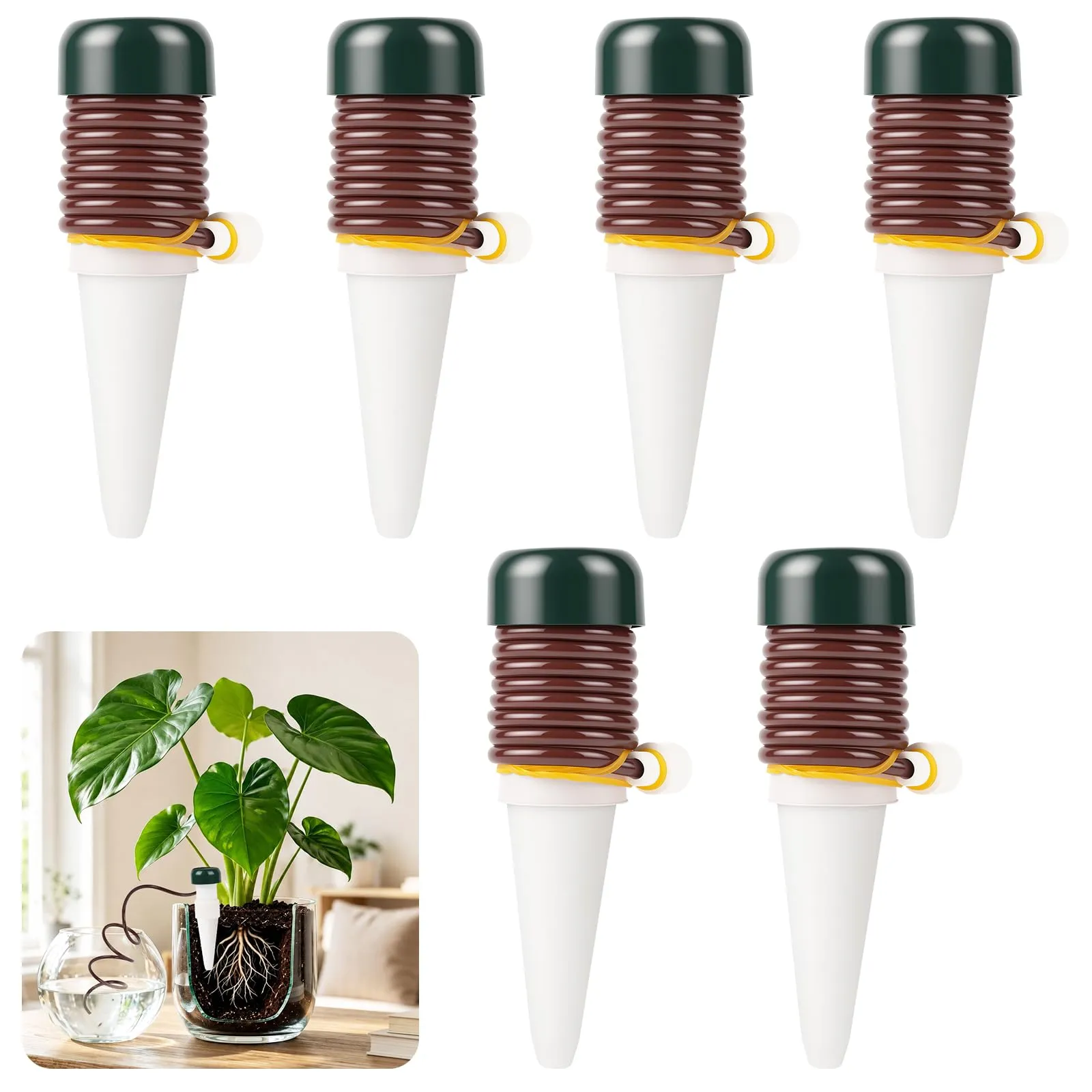 AUAUY Dispositivo di Irrigazione Automatico per Piante in Vaso, 6 Pezzi - immagine 1