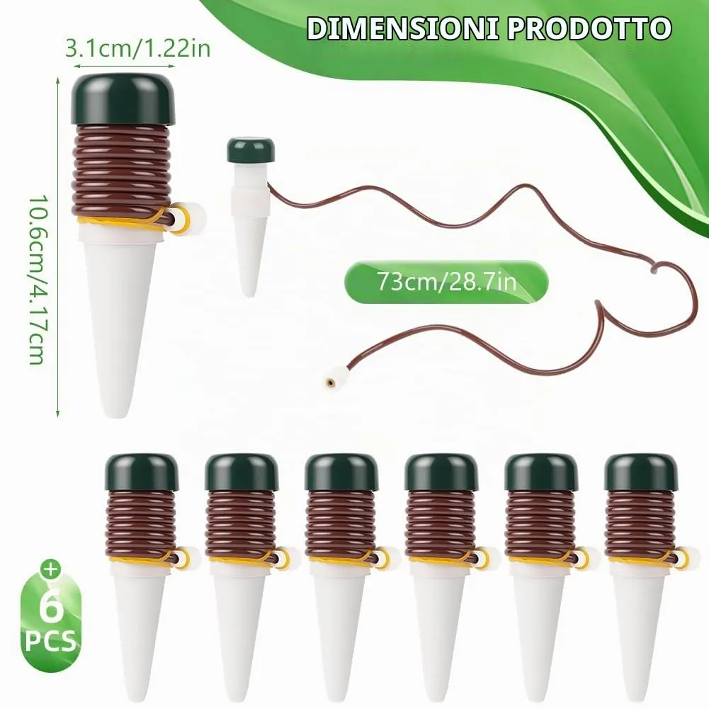 AUAUY Dispositivo di Irrigazione Automatico per Piante in Vaso, 6 Pezzi - immagine 5
