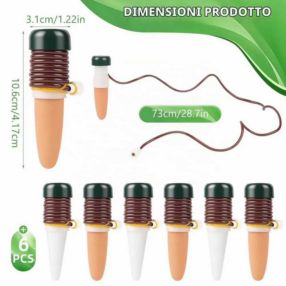 AUAUY Dispositivo di Irrigazione Automatico per Piante in Vaso, 6 Pezzi - immagine 5