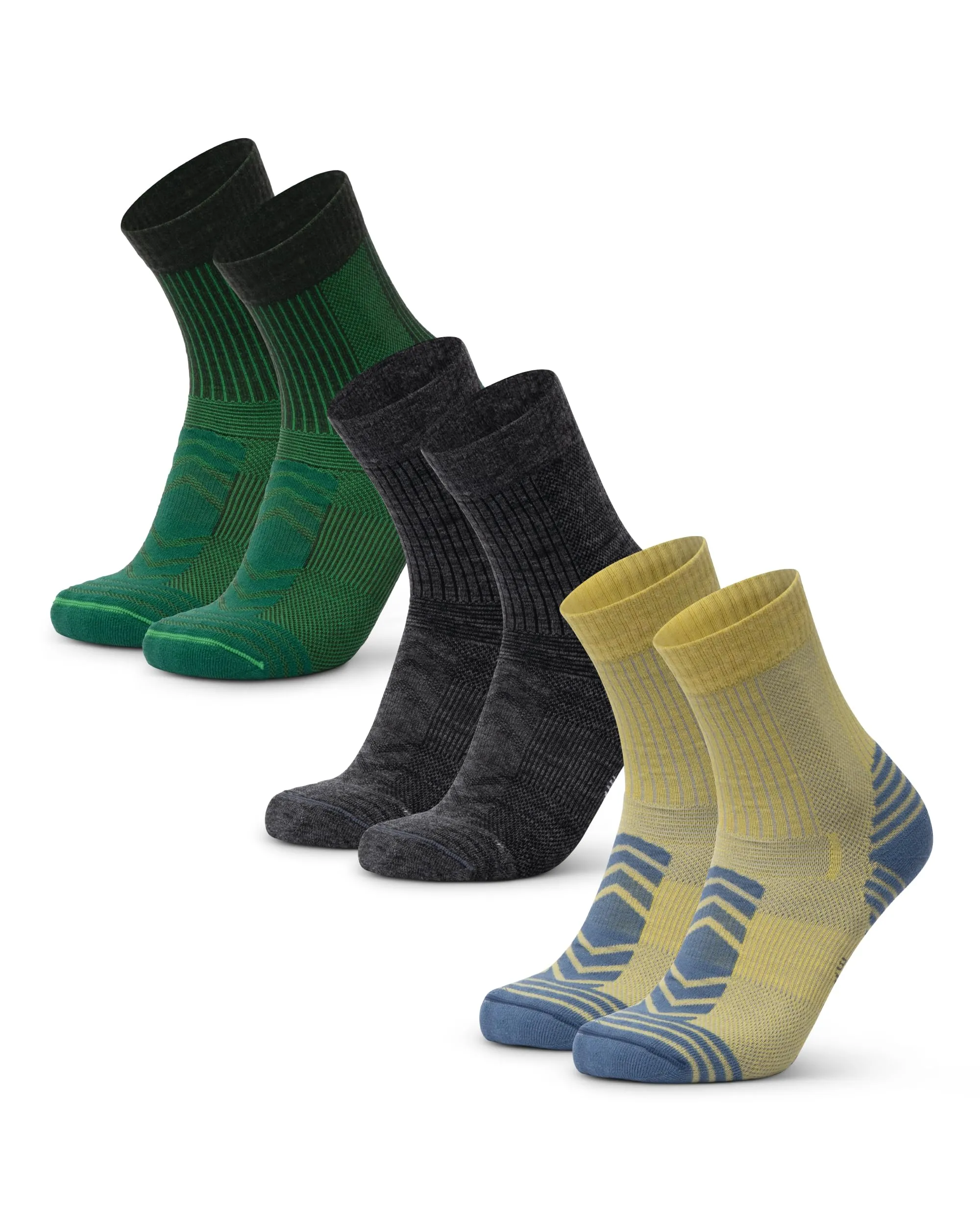 Danish Endurance Calze Trekking Leggere in Lana Merino, 3 Paia, Multicolore, 48-51 - immagine 1