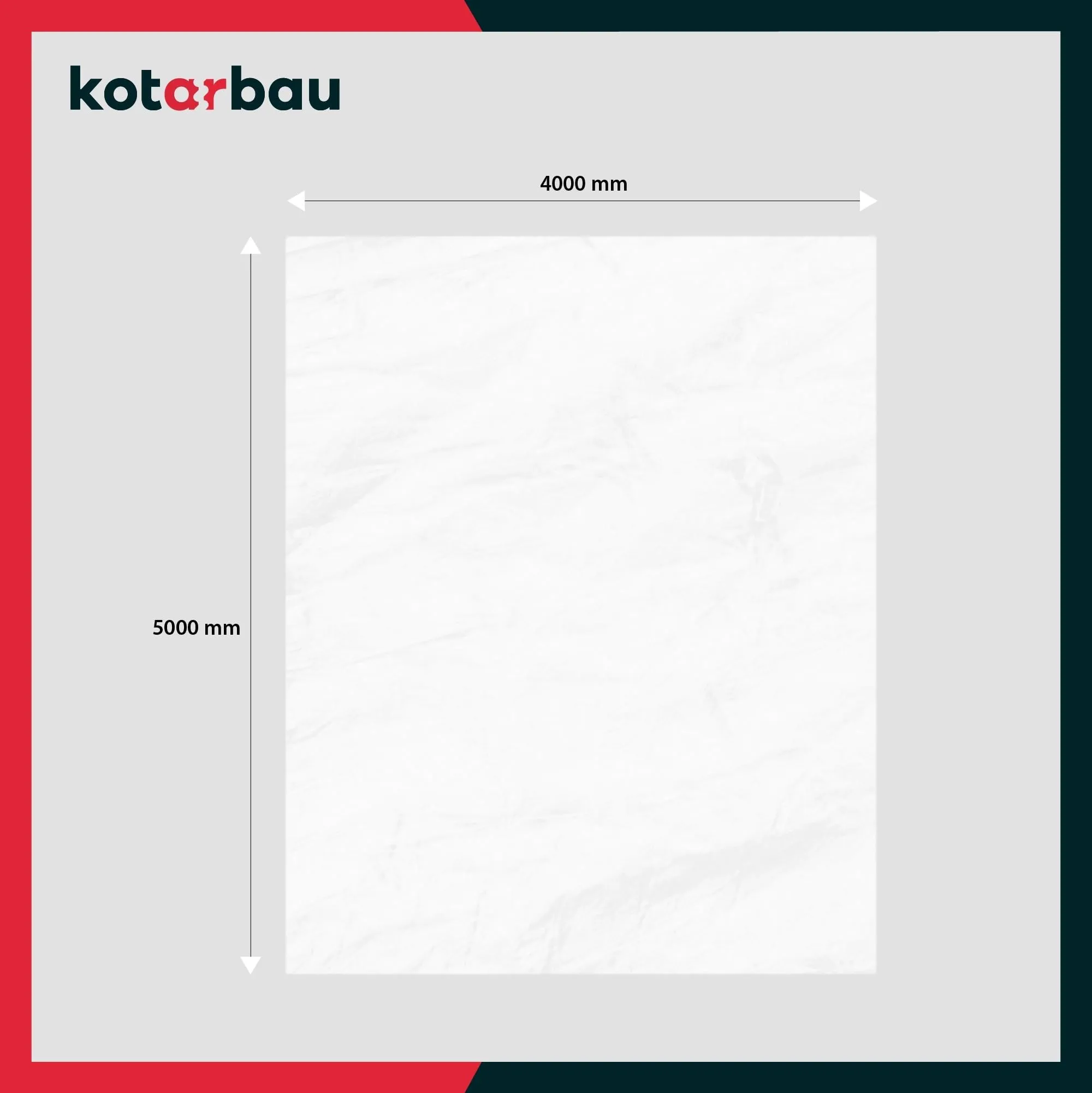 KOTARBAU Set di 6 Teli Copritutto in Polietilene, 4 x 5 m, Trasparente - immagine 3