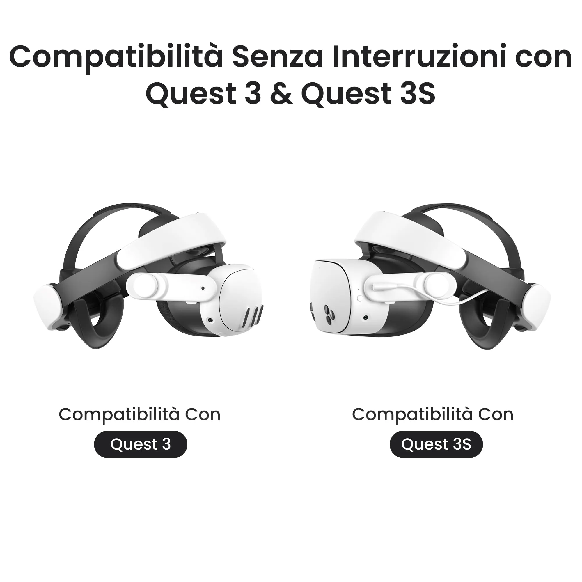 KIWI design H4 Boost Cinturino Batteria Comfort Regolabile per Quest 3/3S - immagine 4