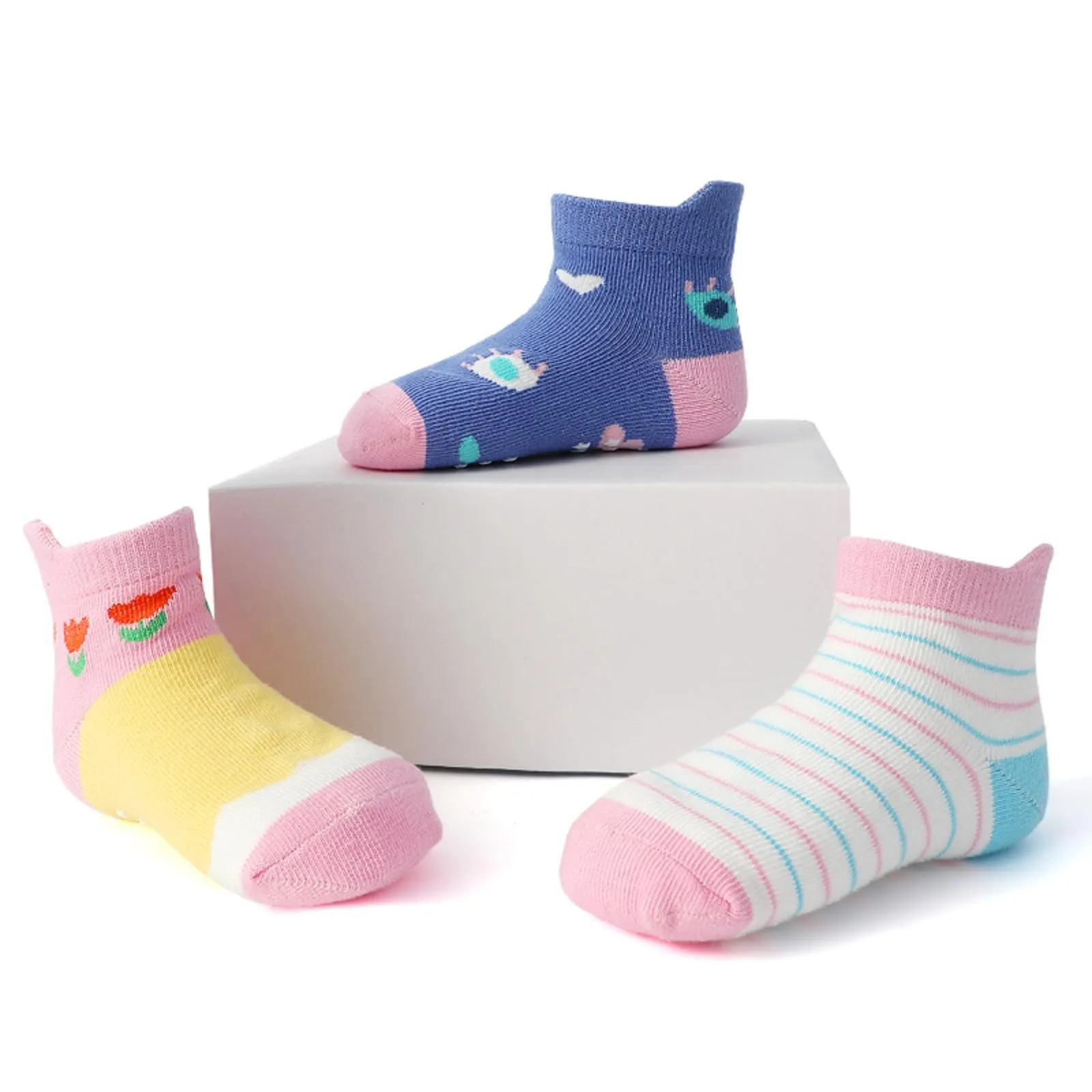 HaimoBurg Calze Antiscivolo in Cotone per Bambini 1-5 Anni, 12 Paia - immagine 4