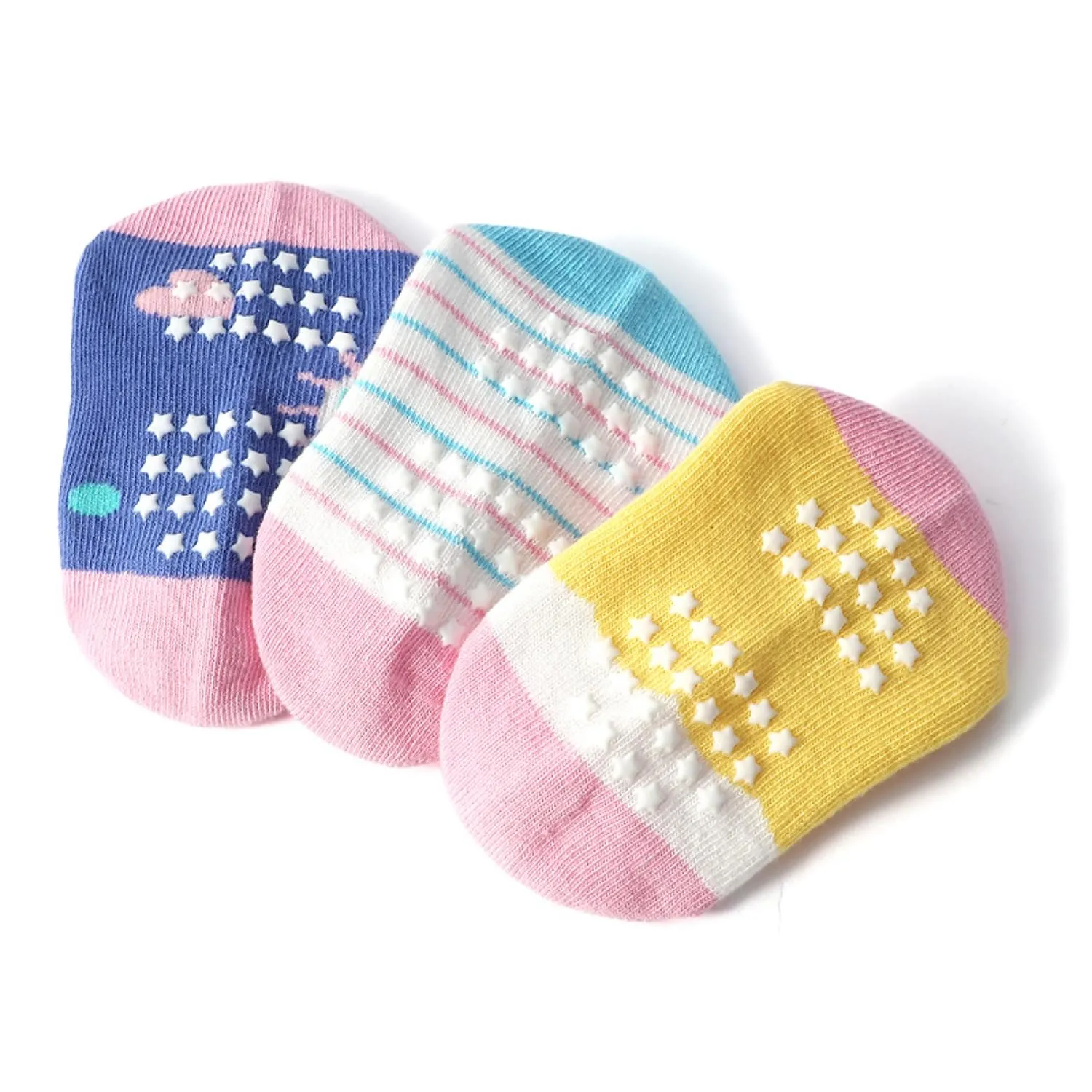 HaimoBurg Calze Antiscivolo in Cotone per Bambini 1-5 Anni, 12 Paia - immagine 5