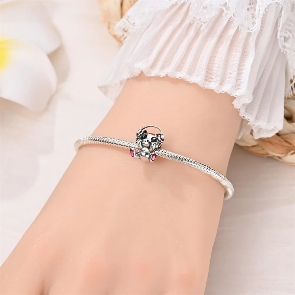 Pandach Bead Charm in Argento Sterling 925 con Cubic Zirconia per Braccialetti e Collane europei - immagine 3