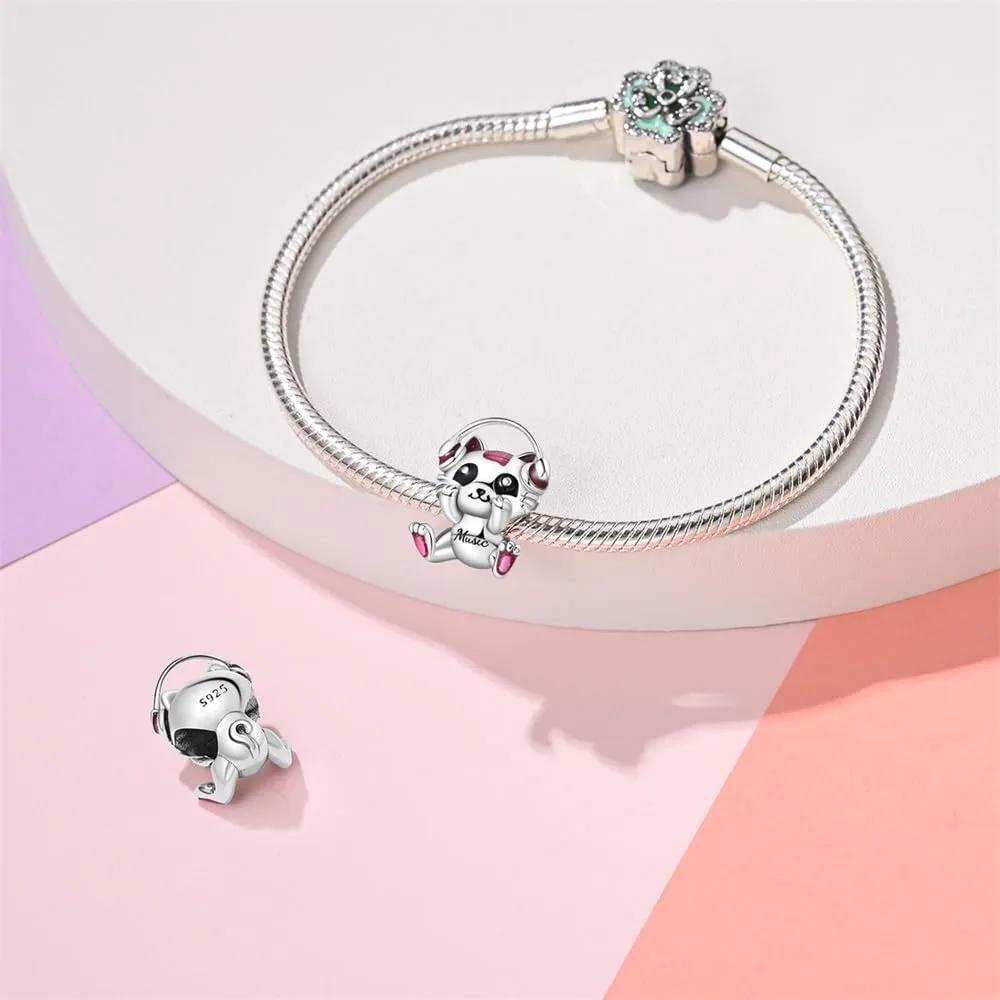 Pandach Bead Charm in Argento Sterling 925 con Cubic Zirconia per Braccialetti e Collane europei - immagine 5